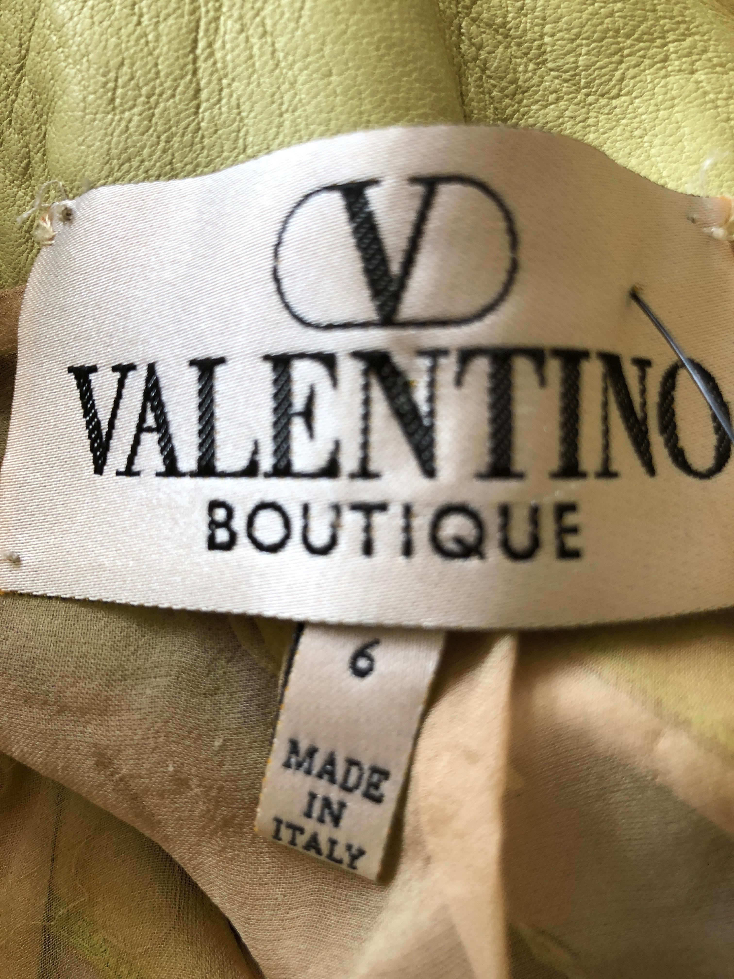 Valentino Vintage 1980's Remarkable Beaded Leather & Snake Fringed Mini Skirt For Sale 5