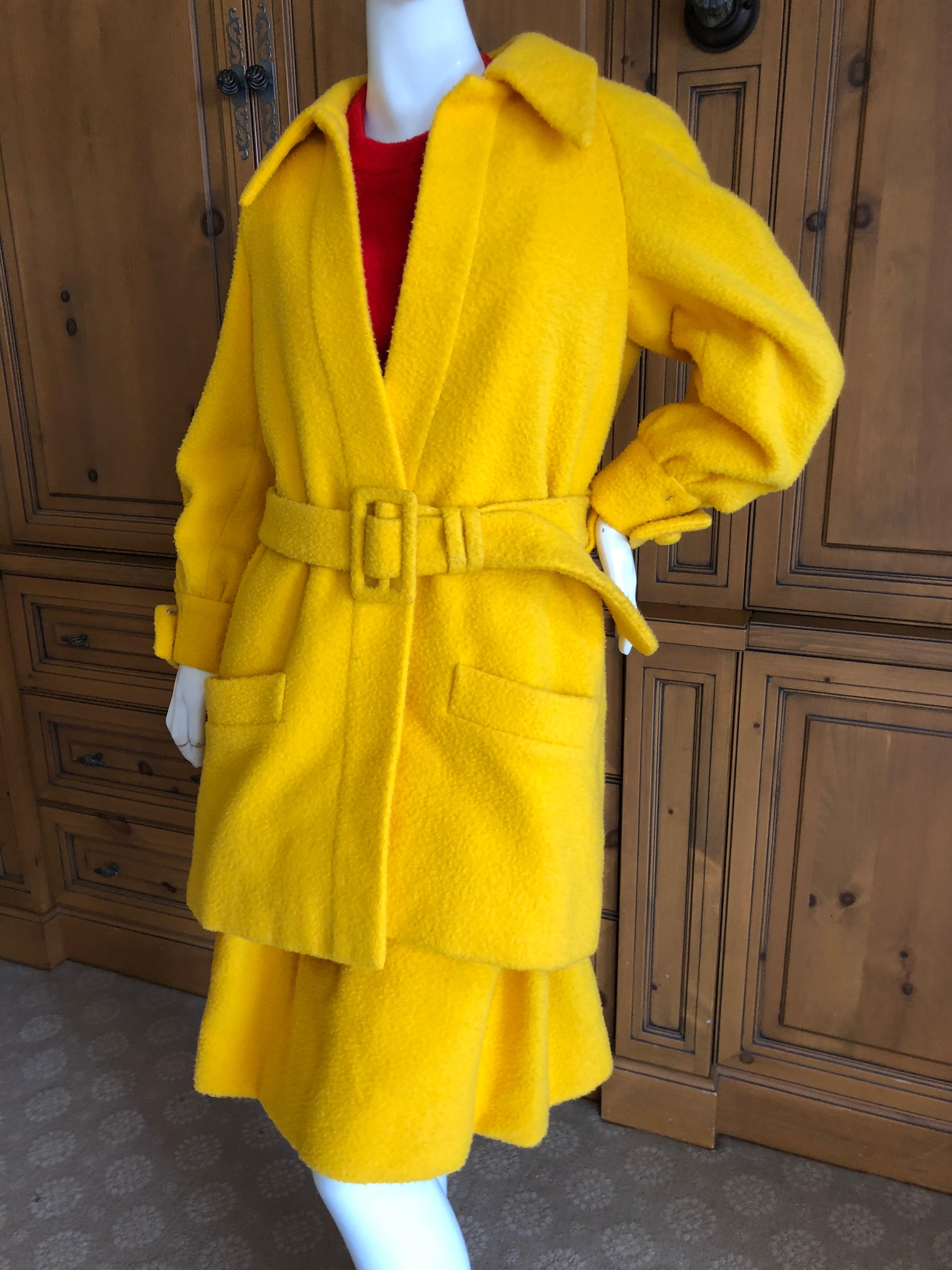 Cardinali Color Block Boucle Dress and Belted Coat, Fall 1972 For Sale 4