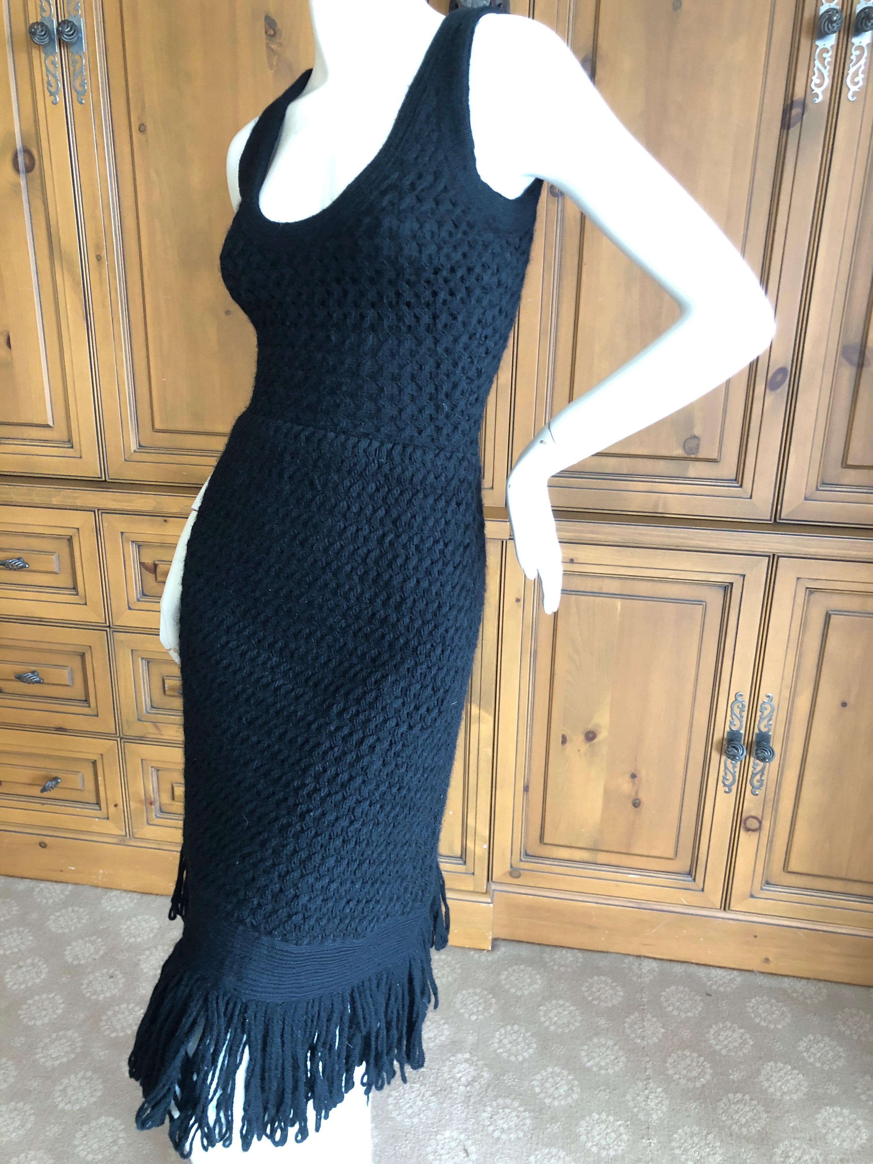 Cardinali Black Silk Lined Crochet Dress with Matching Fringed Shawl Fall 1971 

From the Archive of Marilyn Lewis, the creator of Cardinali
Cardinali was founded in Los Angeles in 1970, by Marilyn Lewis, who had already found success as the founder