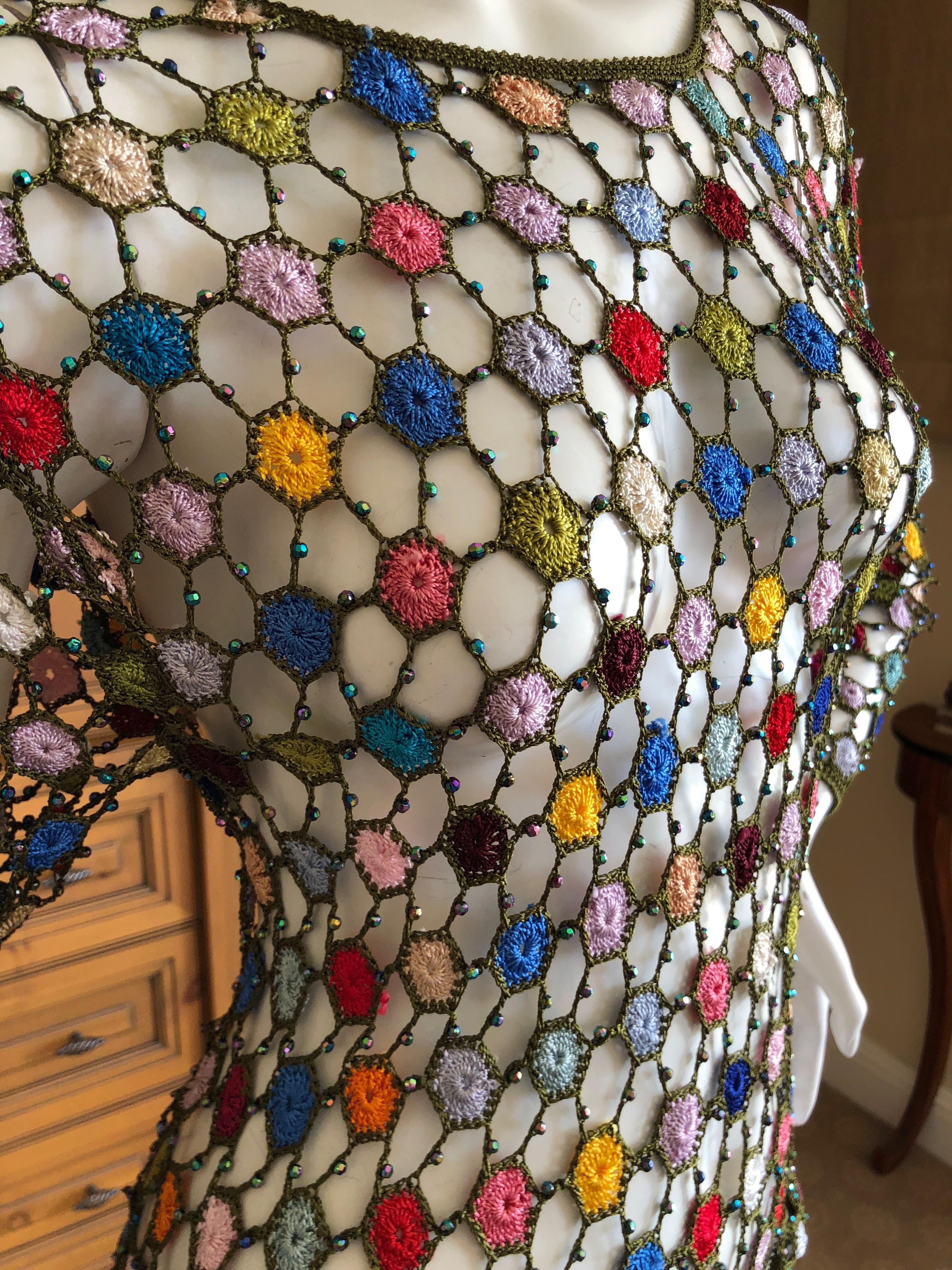 crochet flower top long sleeve pattern