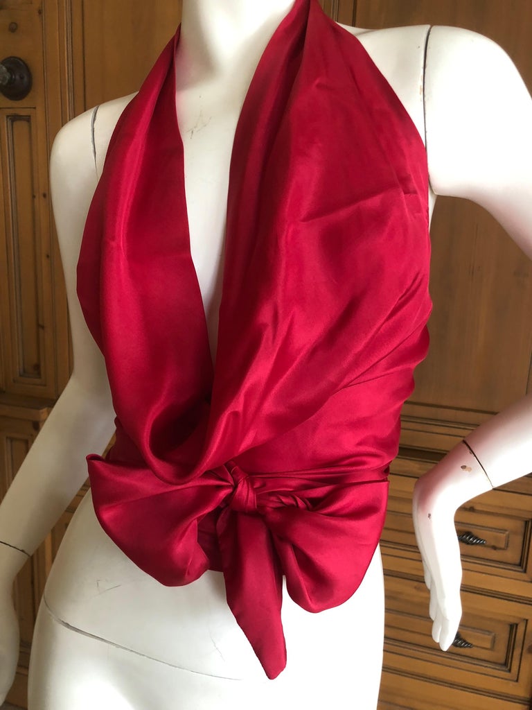 Cardinali Silk Wrap Style Halter Top Fall 1973 For Sale at 1stDibs