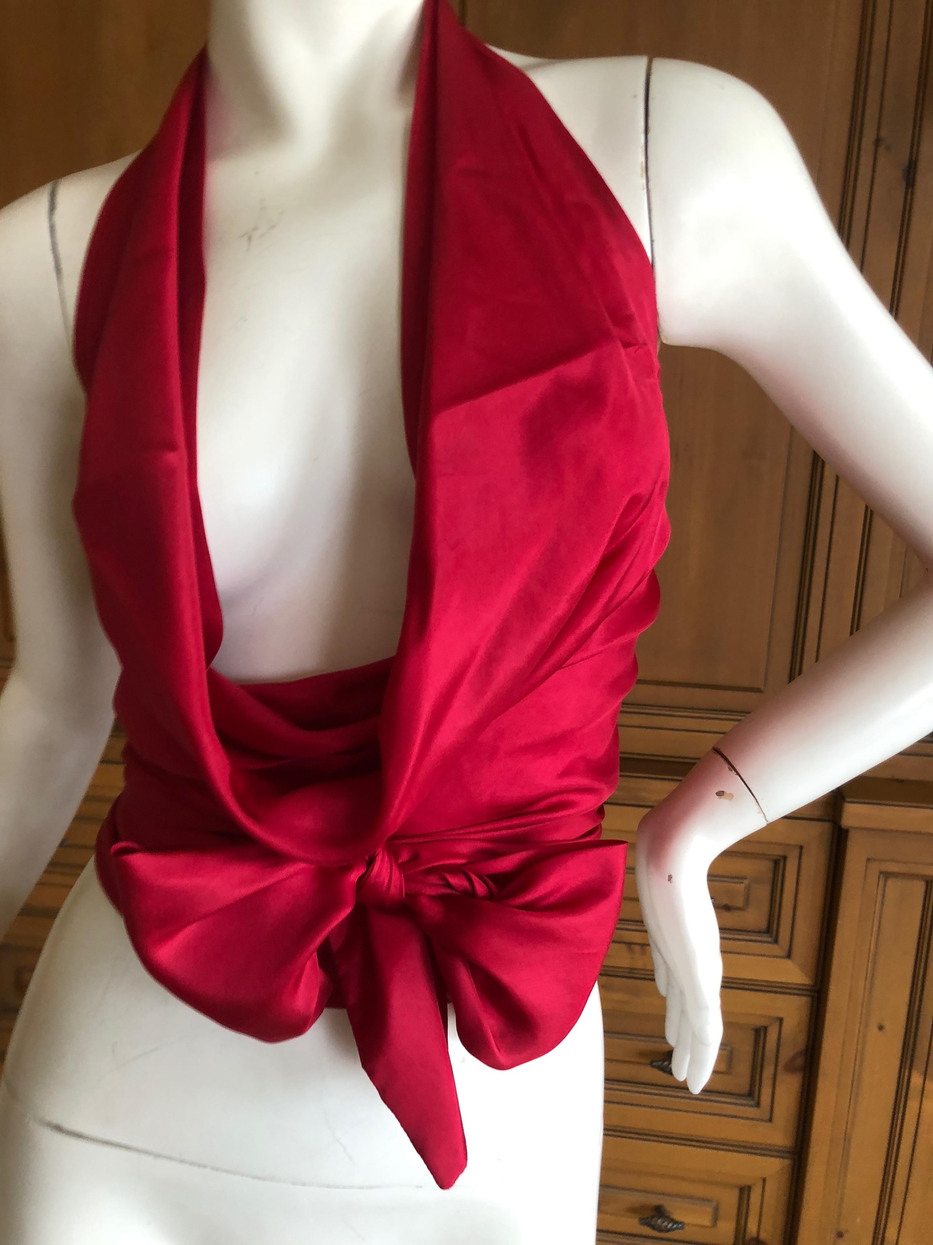 Cardinali Silk Wrap Style Halter Top  Fall 1973 For Sale 1
