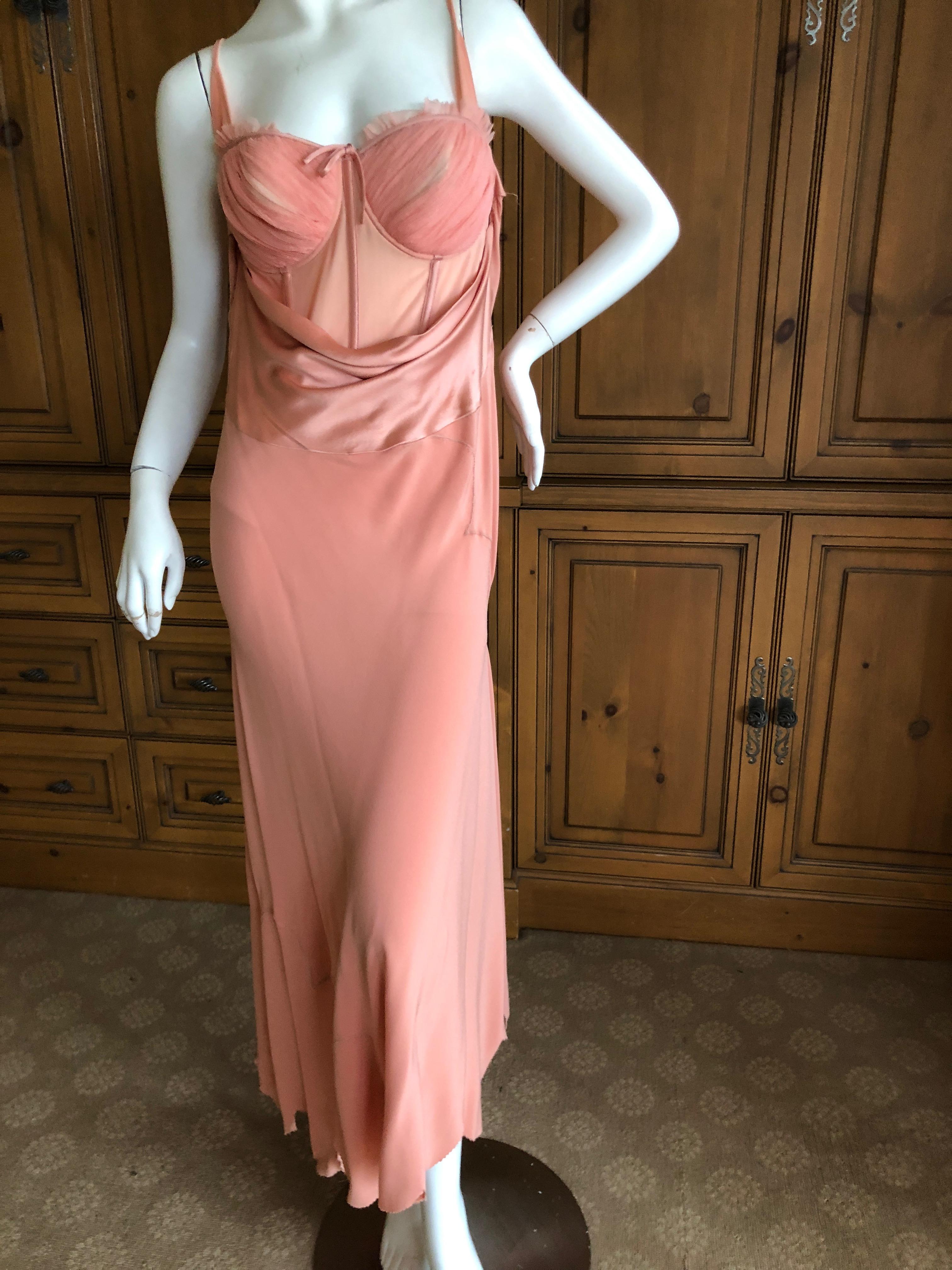 alexander mcqueen pink corset dress