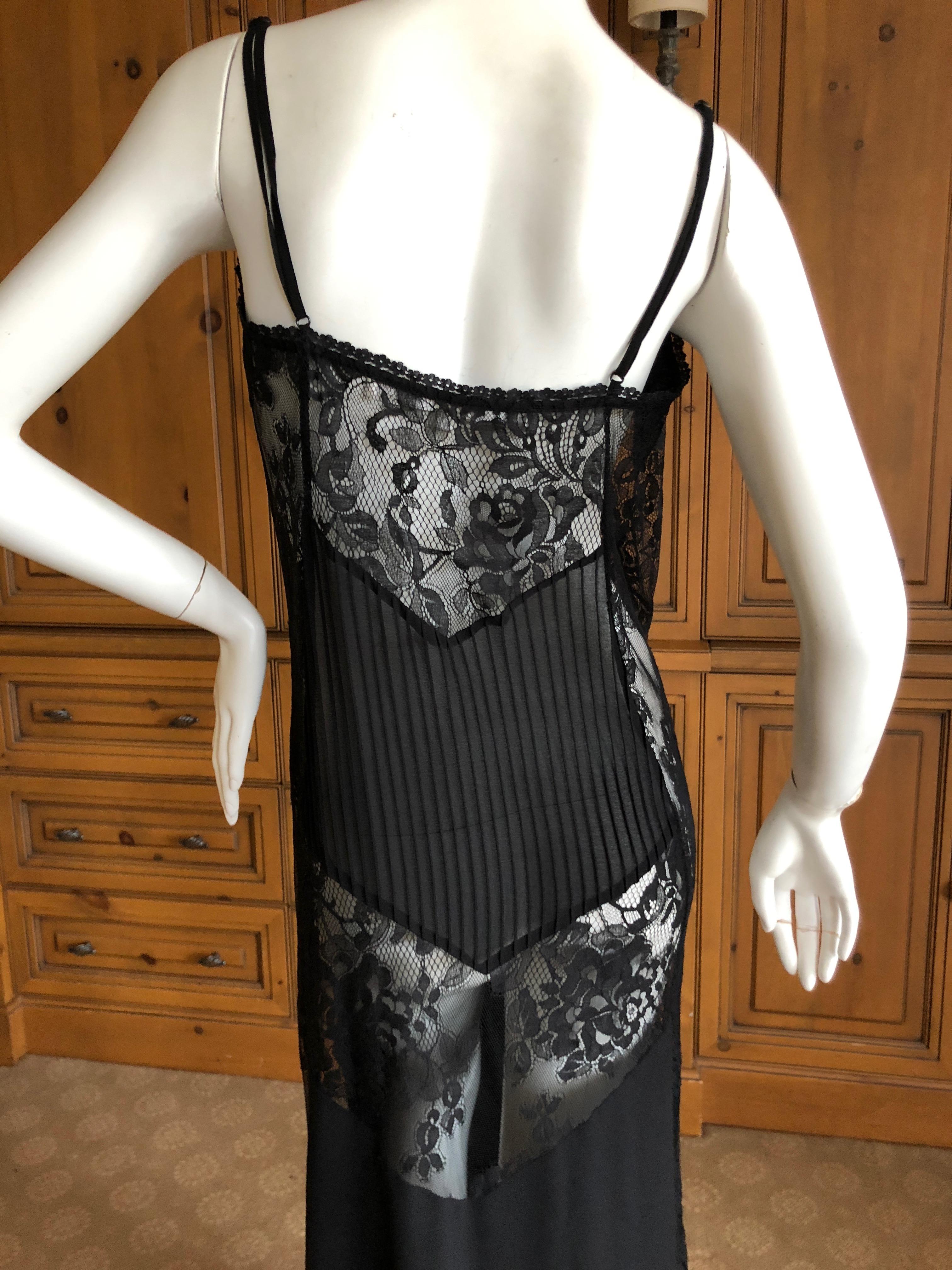 Alexander McQueen for McQ  Long Sheer Black Lace Dress Size L For Sale 5