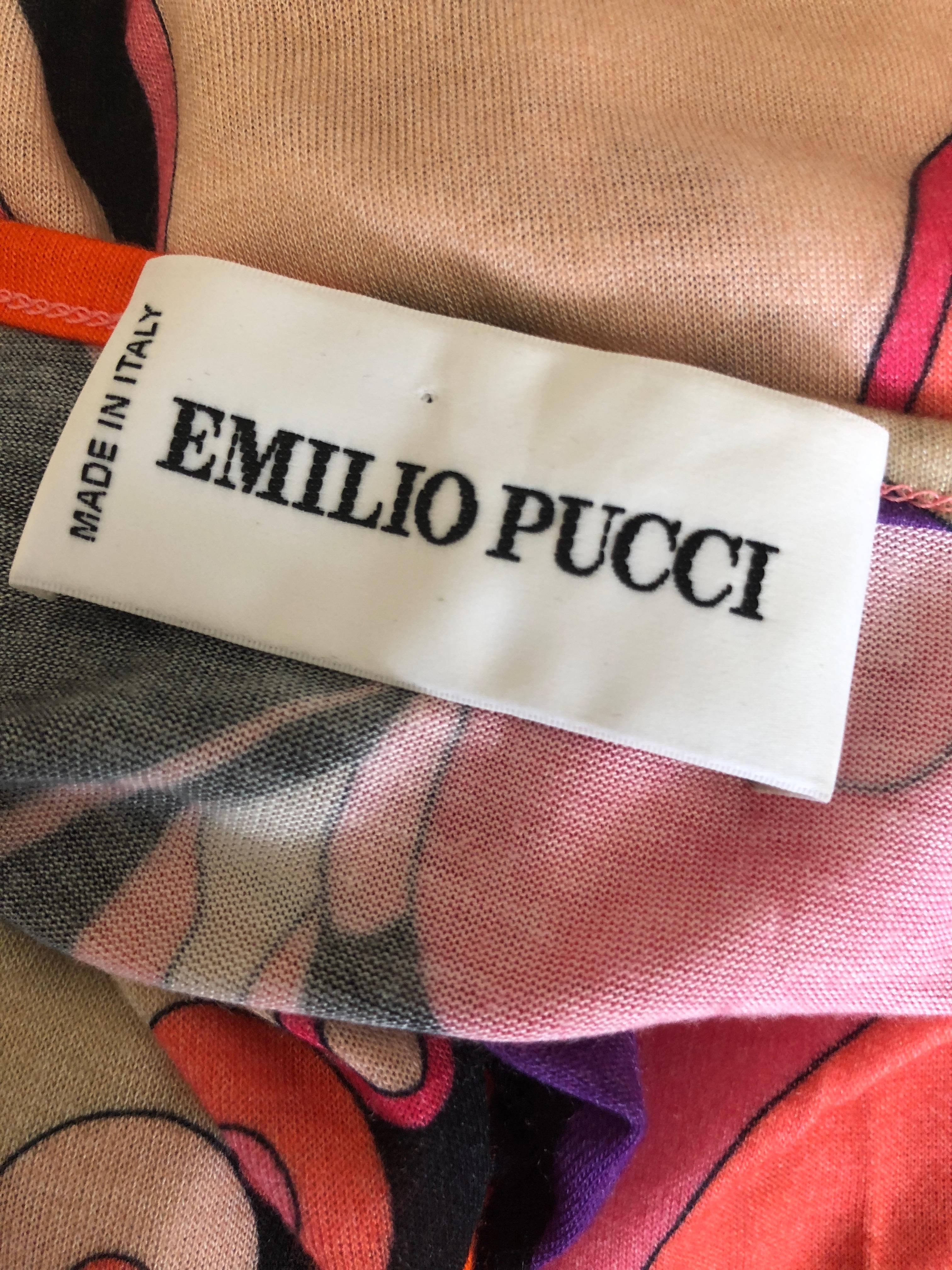 Emilio Pucci Embellished Tank Style Sleeveless Evening Dress Size 12 For Sale 5