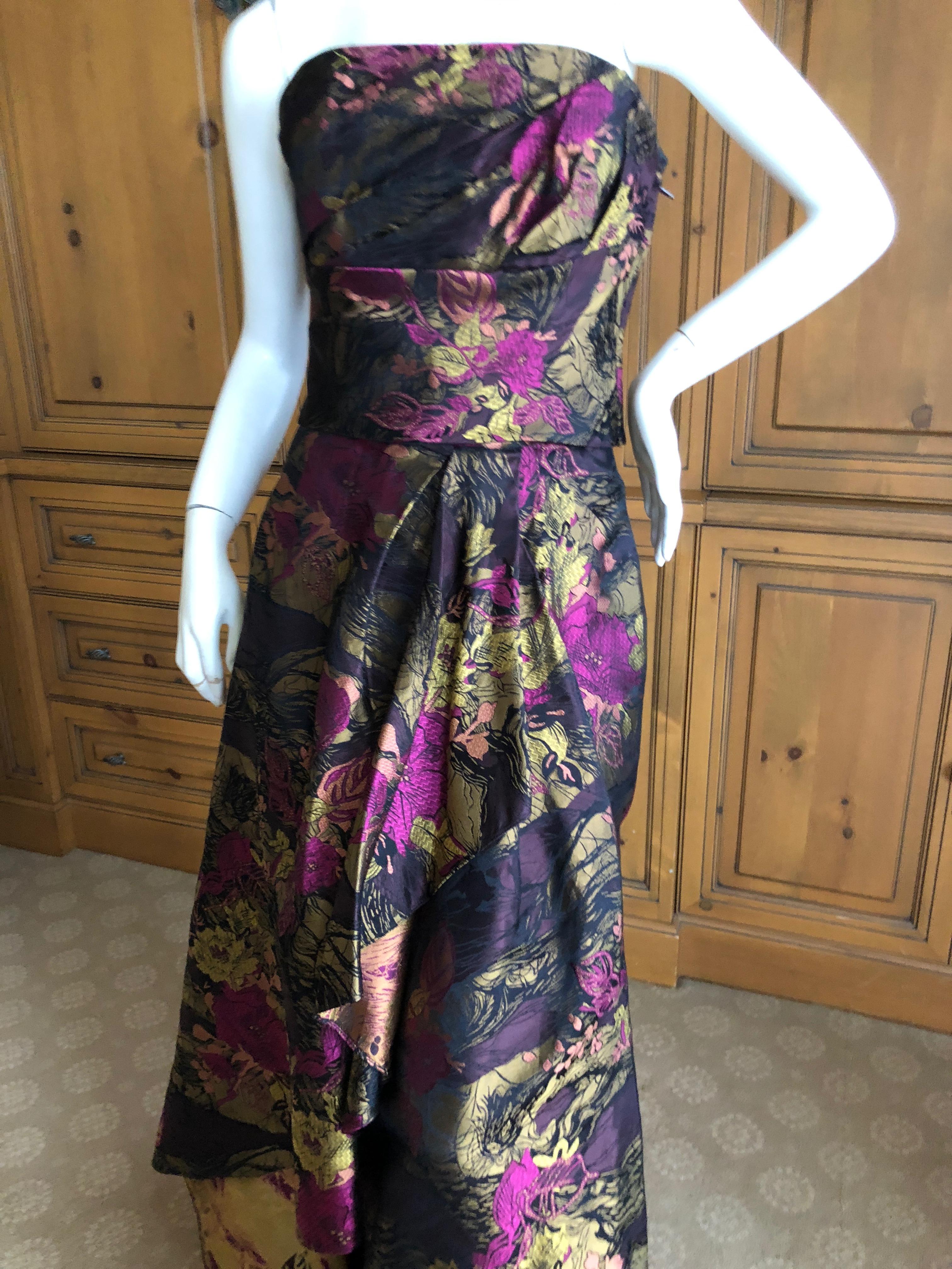 Christian Lacroix Vintage Floral Brocade Three Piece Evening Ensemble For Sale 2