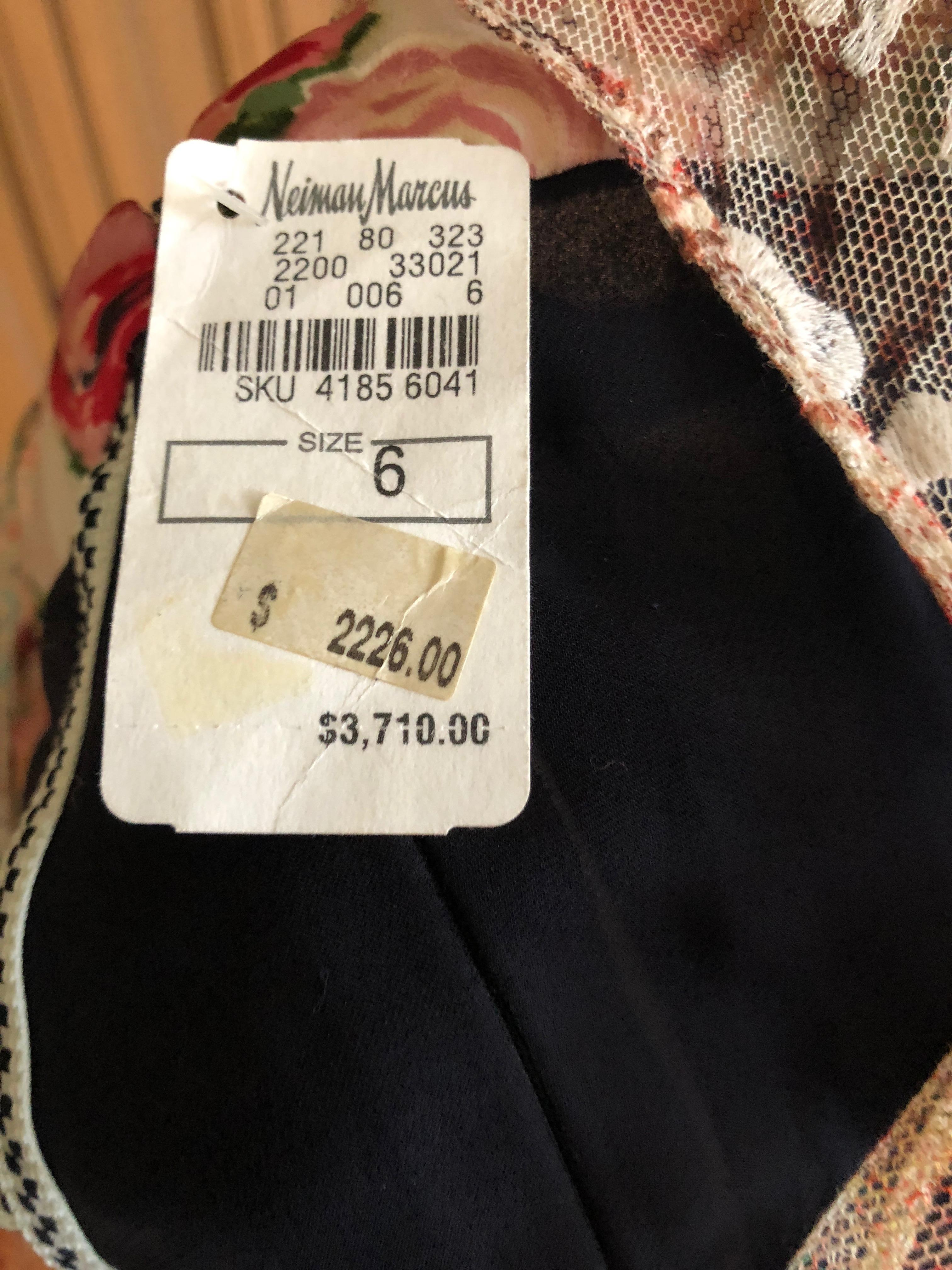 Christian Lacroix Vintage Evening Dress for Neiman Marcus NWT $3700 Size 38 For Sale 7