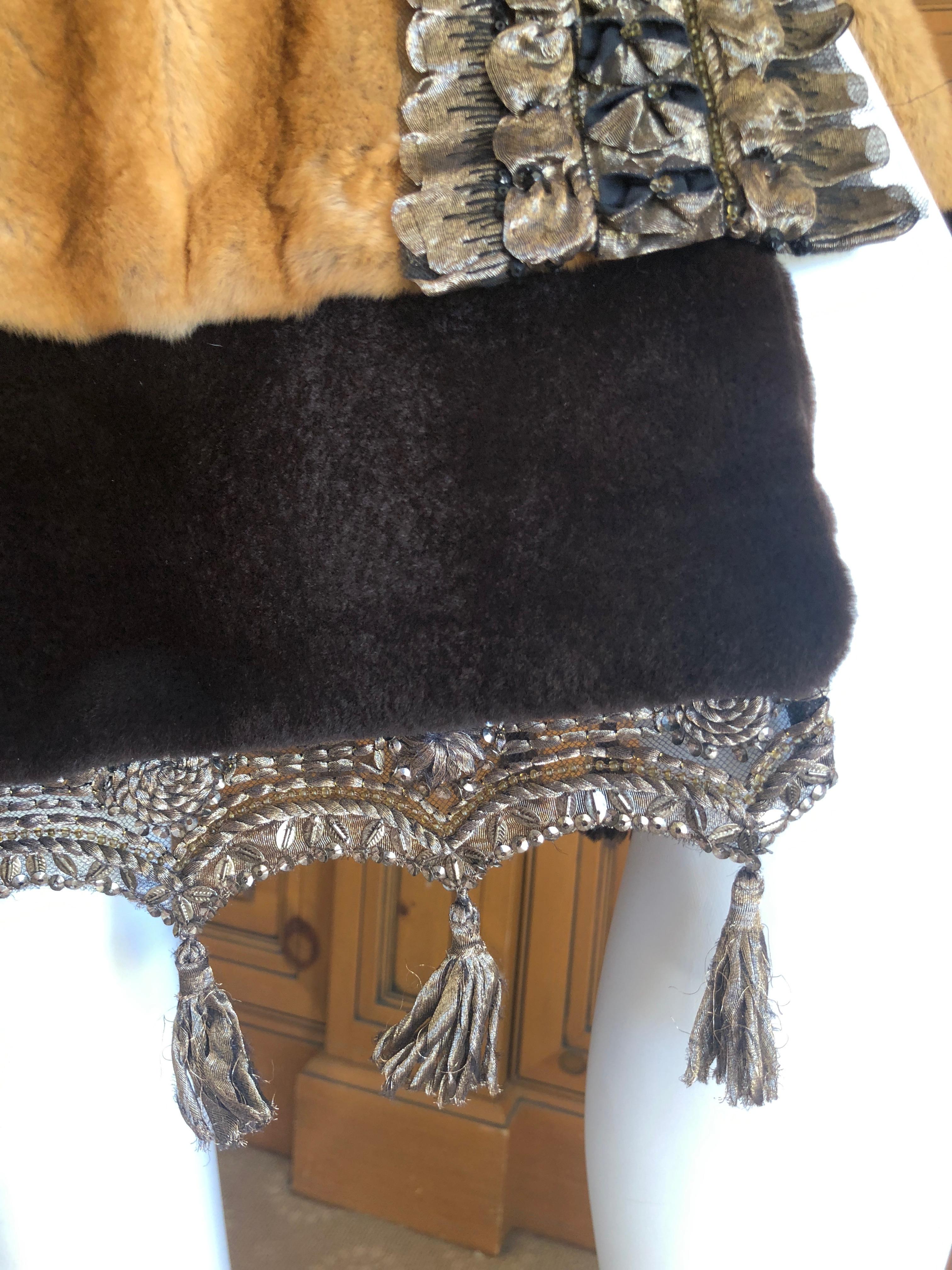 Yves Saint Laurent Luxurious Embellished Chinchilla Fur Coat For Sale 5