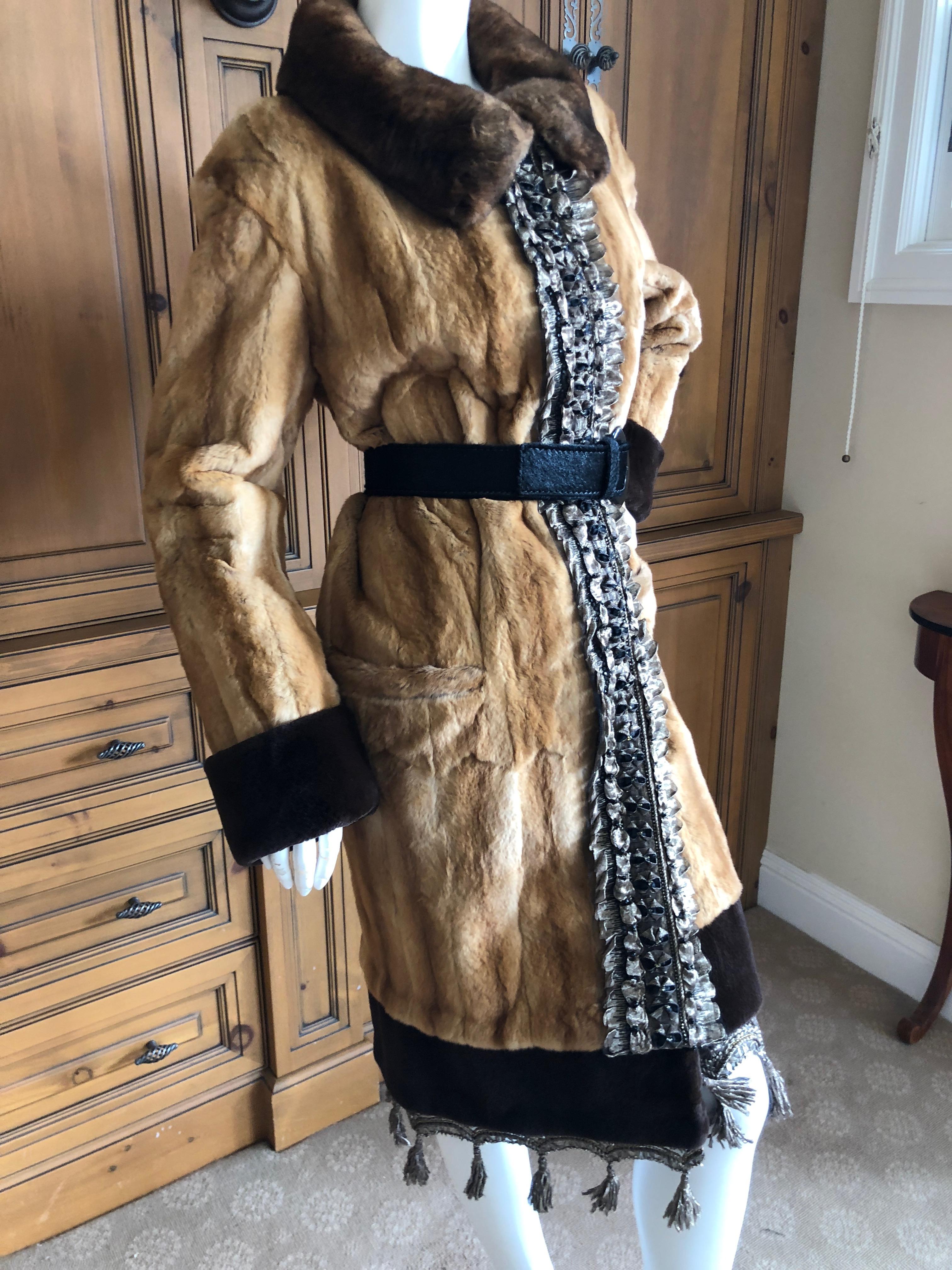 Women's Yves Saint Laurent Luxurious Embellished Chinchilla Fur Coat For Sale