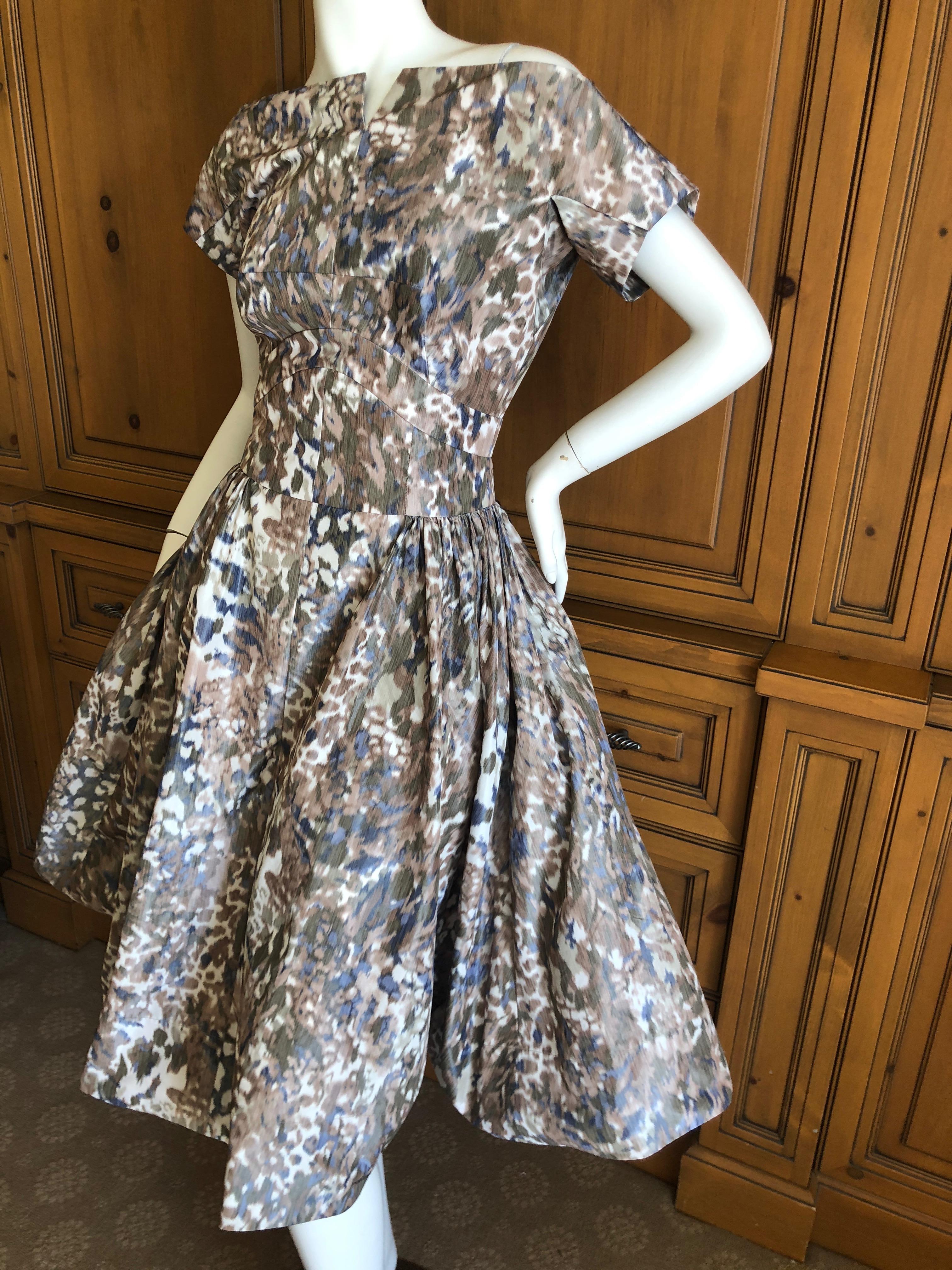 Vivienne Westwood Red Label Taffeta Floral Print 40's Style Dress   In Excellent Condition In Cloverdale, CA