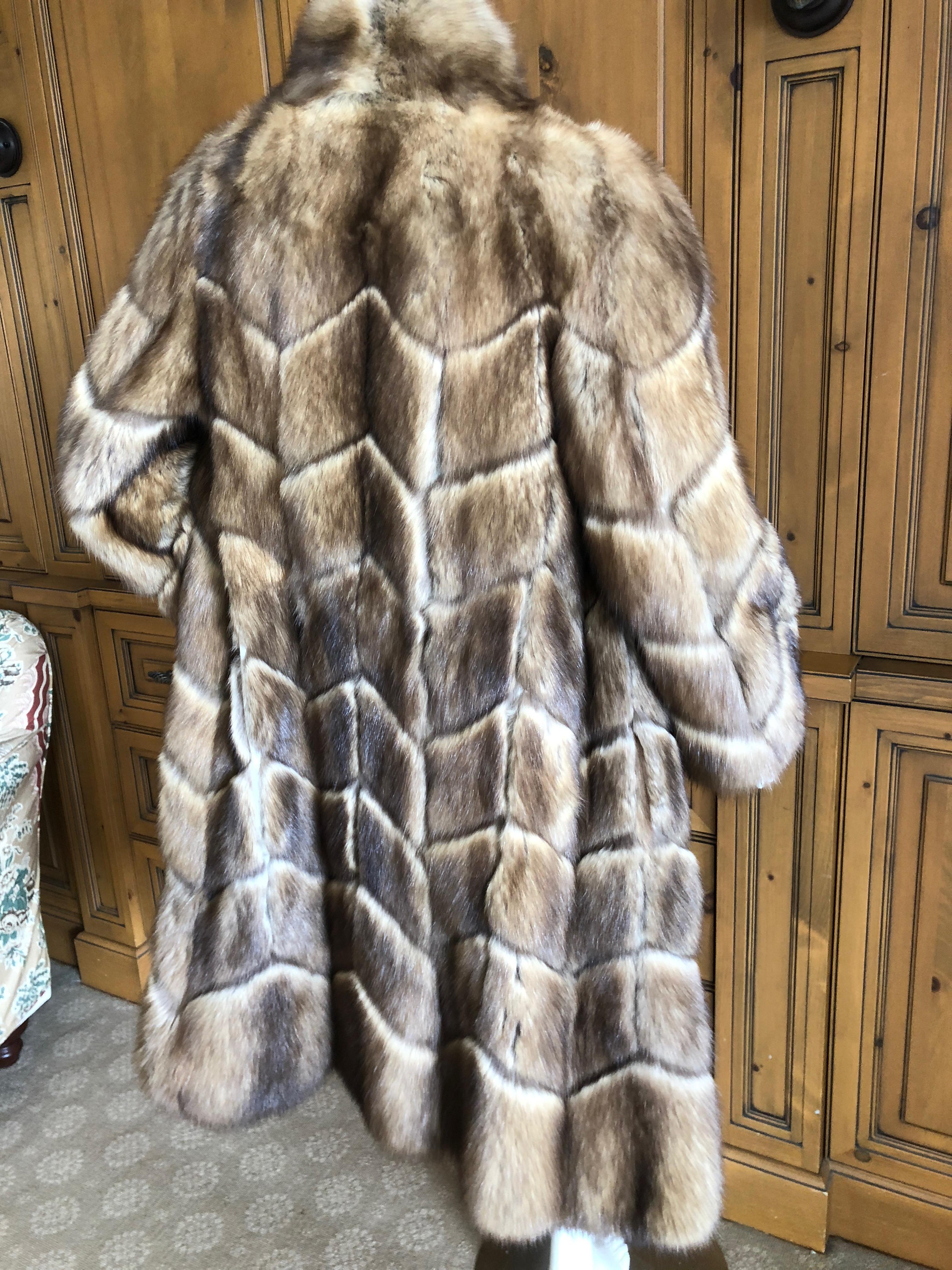 J. Mendel Golden Sable Chevron Pattern Fur Coat from Neiman Marcus 4