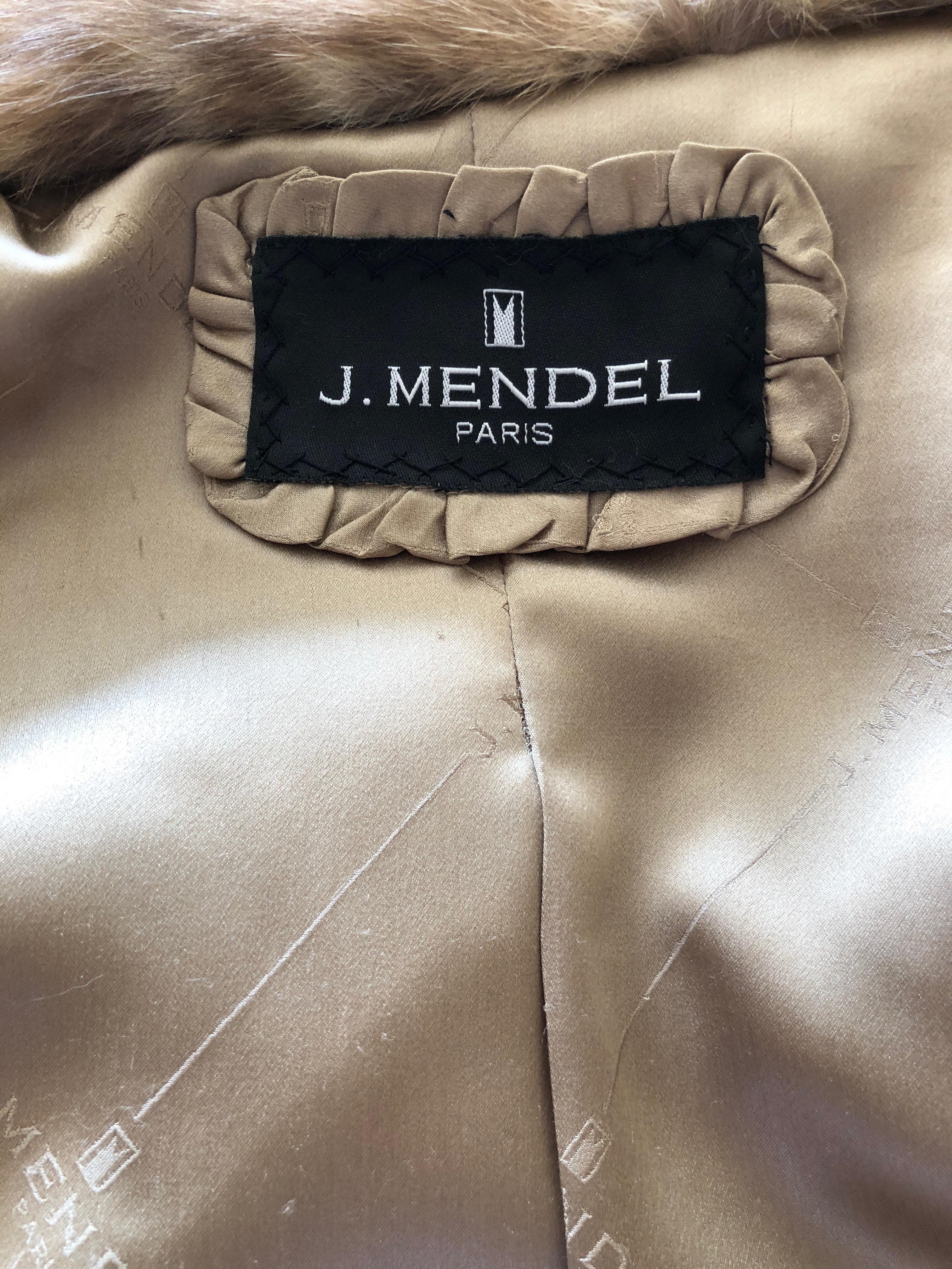 J. Mendel Golden Sable Chevron Pattern Fur Coat from Neiman Marcus 5