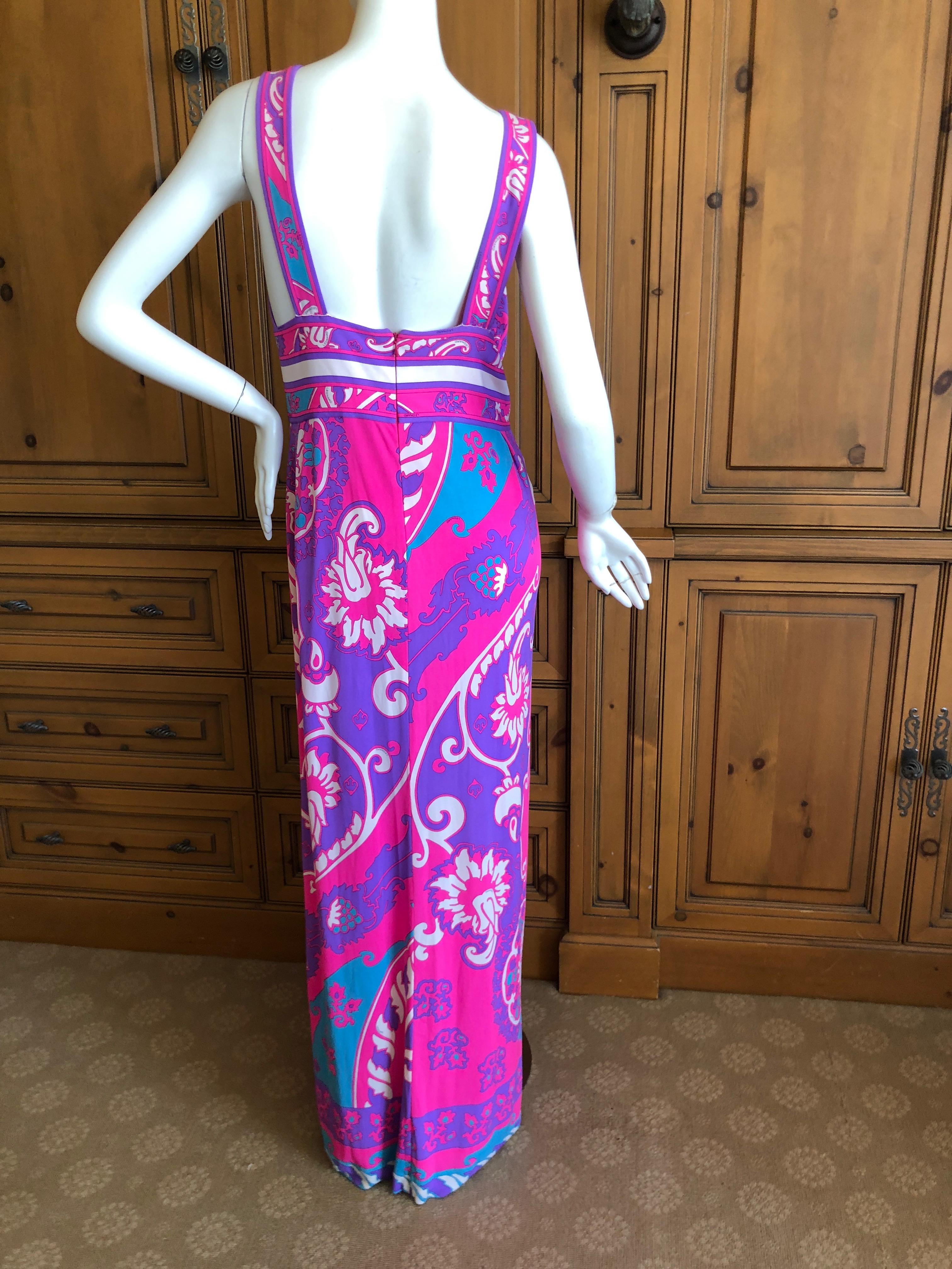 Leonard Paris Silk Jersey Maxi Dress Size 42 3