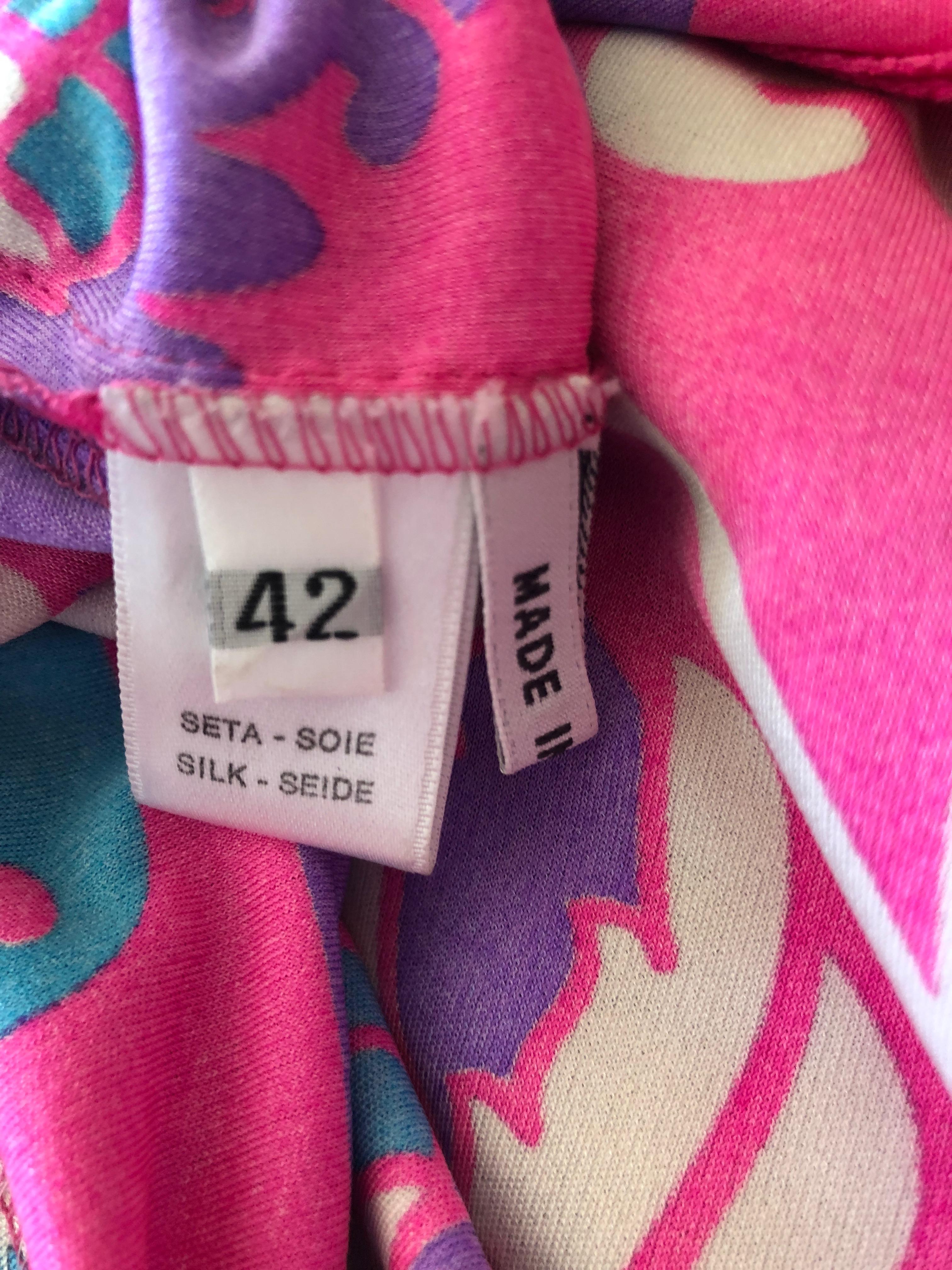 Leonard Paris Silk Jersey Maxi Dress Size 42 4