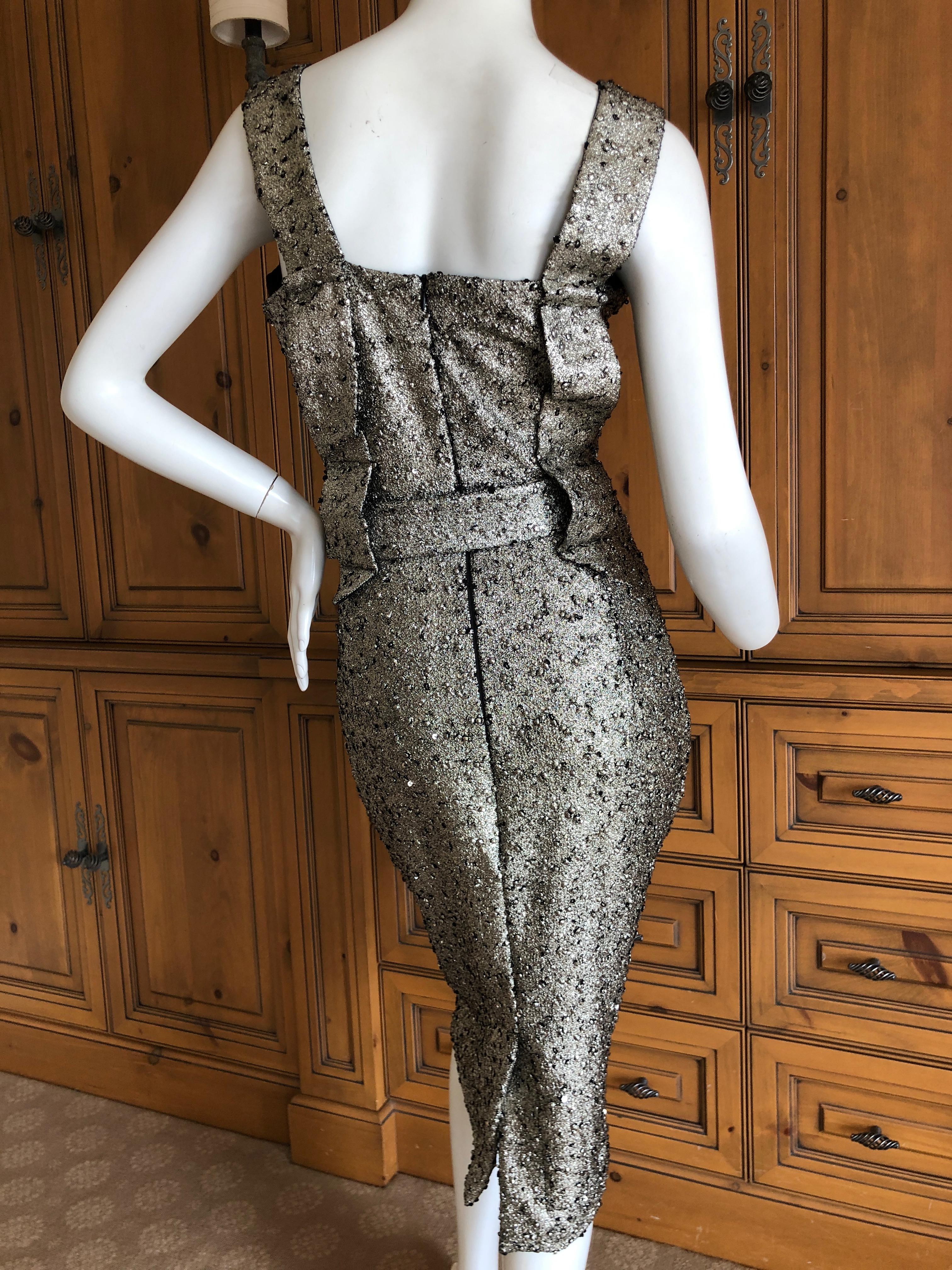 Vivienne Westwood Anglomania 2011 Glittery Silver Cocktail Dress In Excellent Condition In Cloverdale, CA