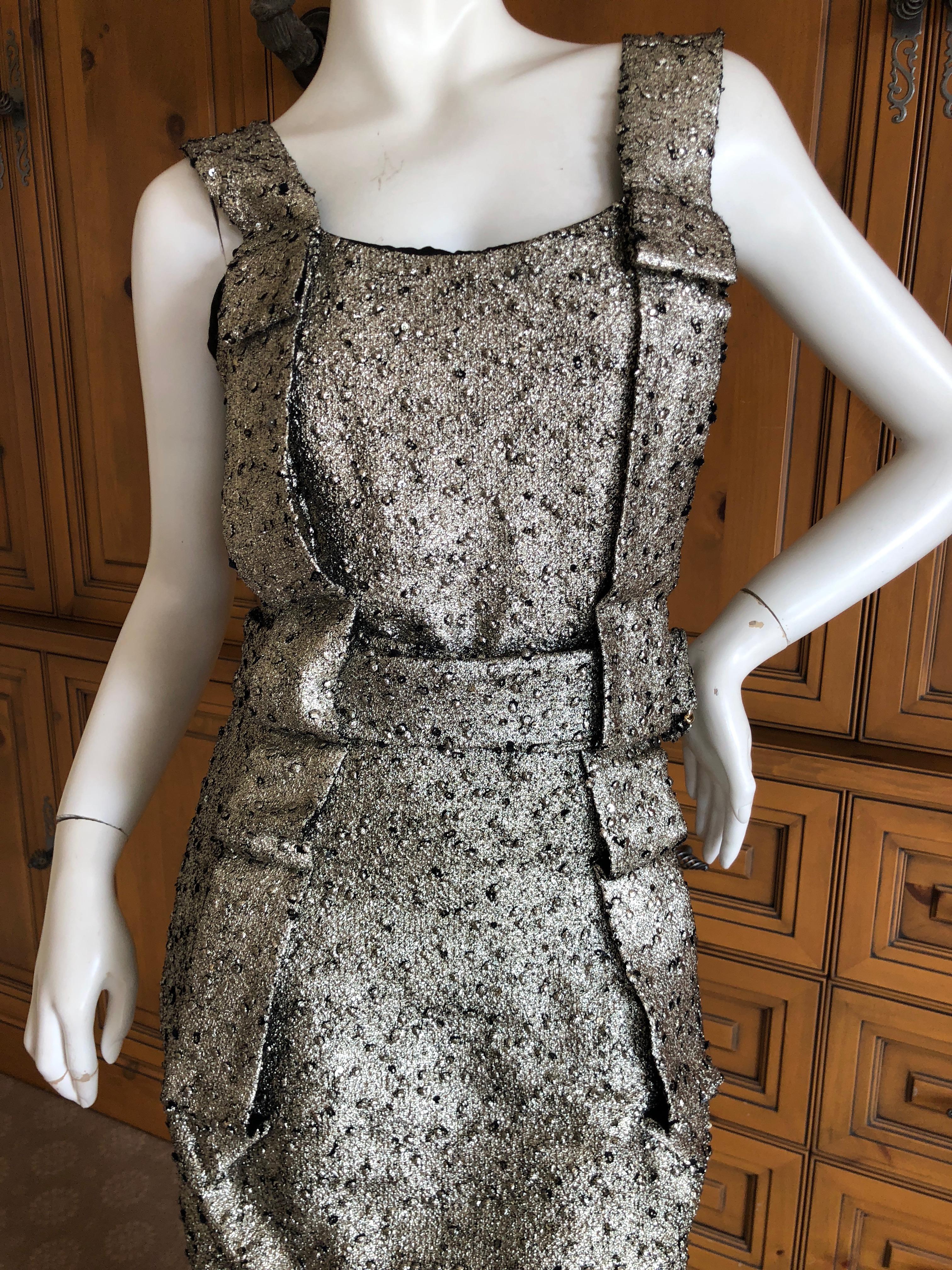 Women's Vivienne Westwood Anglomania 2011 Glittery Silver Cocktail Dress