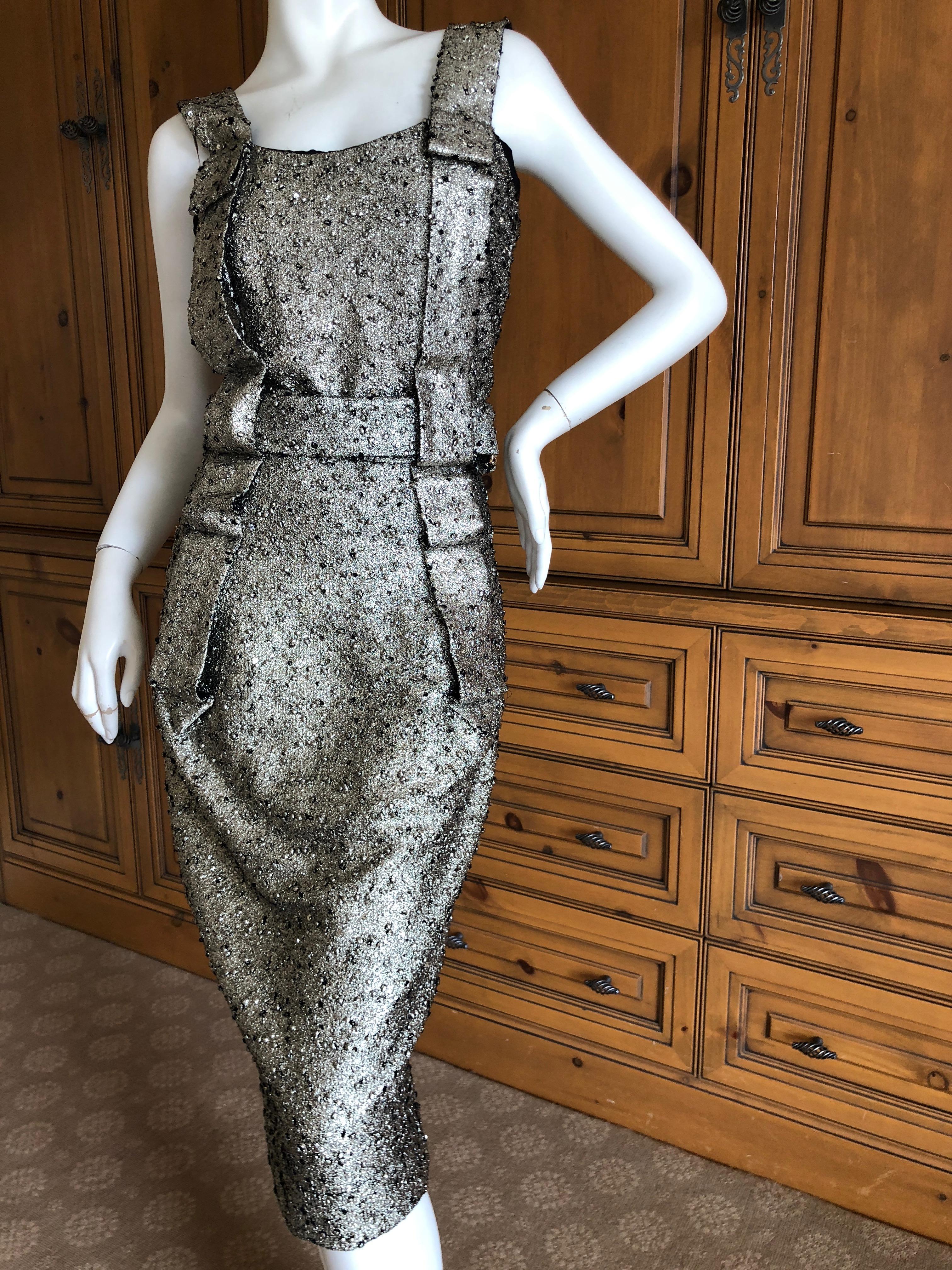 Vivienne Westwood Anglomania 2011 Glittery Silver Cocktail Dress 1