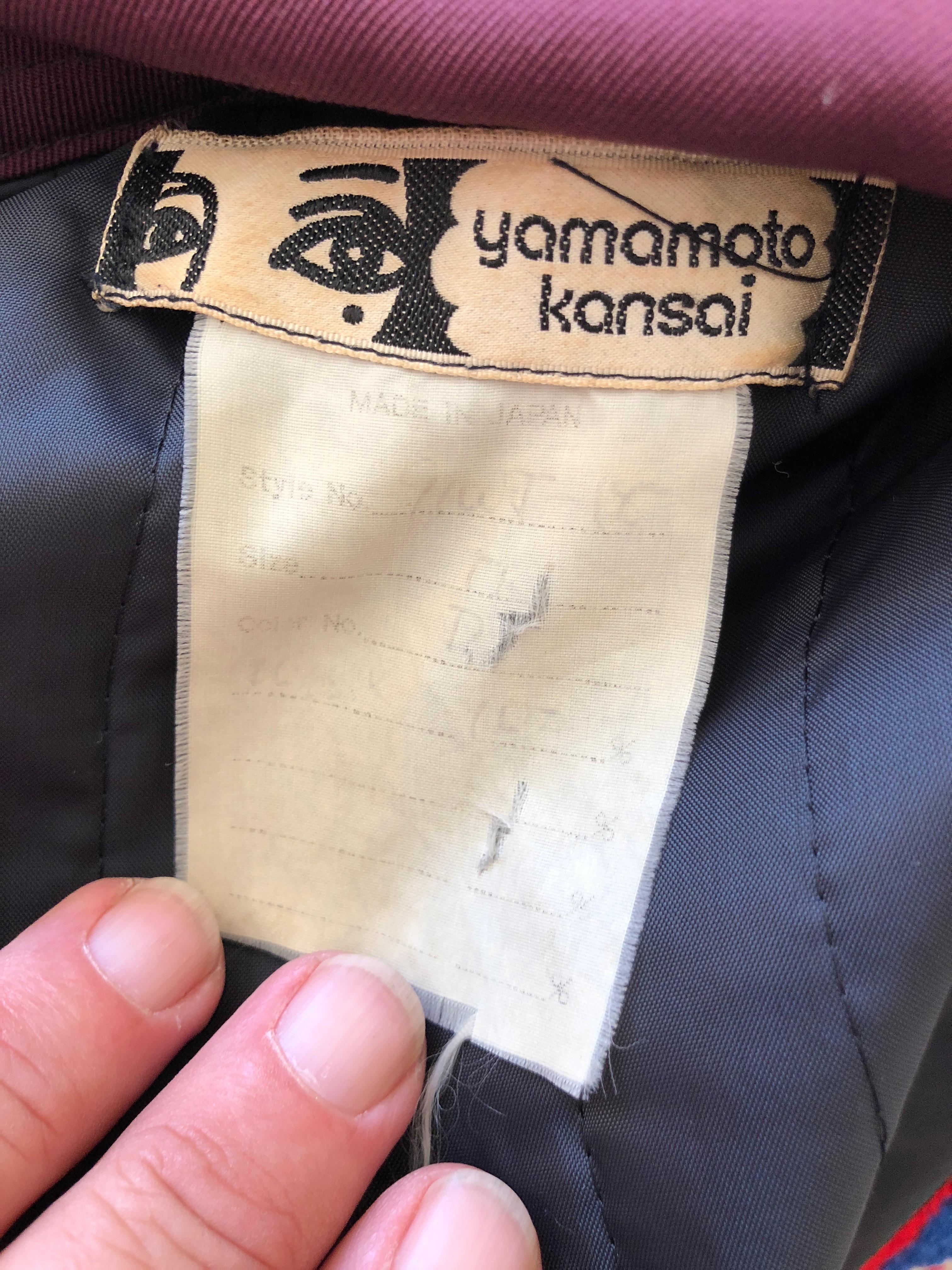 KANSAI YAMAMOTO 1981 Rare Collectible Unisex Embellished Jacket w Suede Fringe For Sale 8