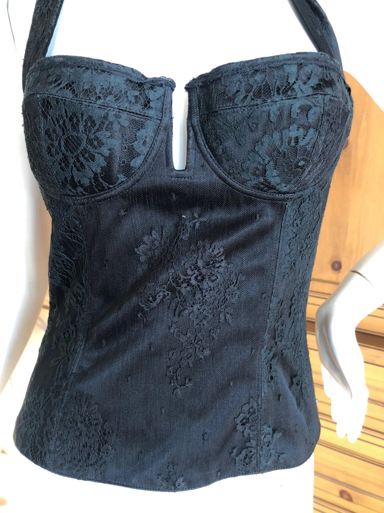 Christian Dior by John Galliano Vintage Black Lace Corset NWT Size 38 ...