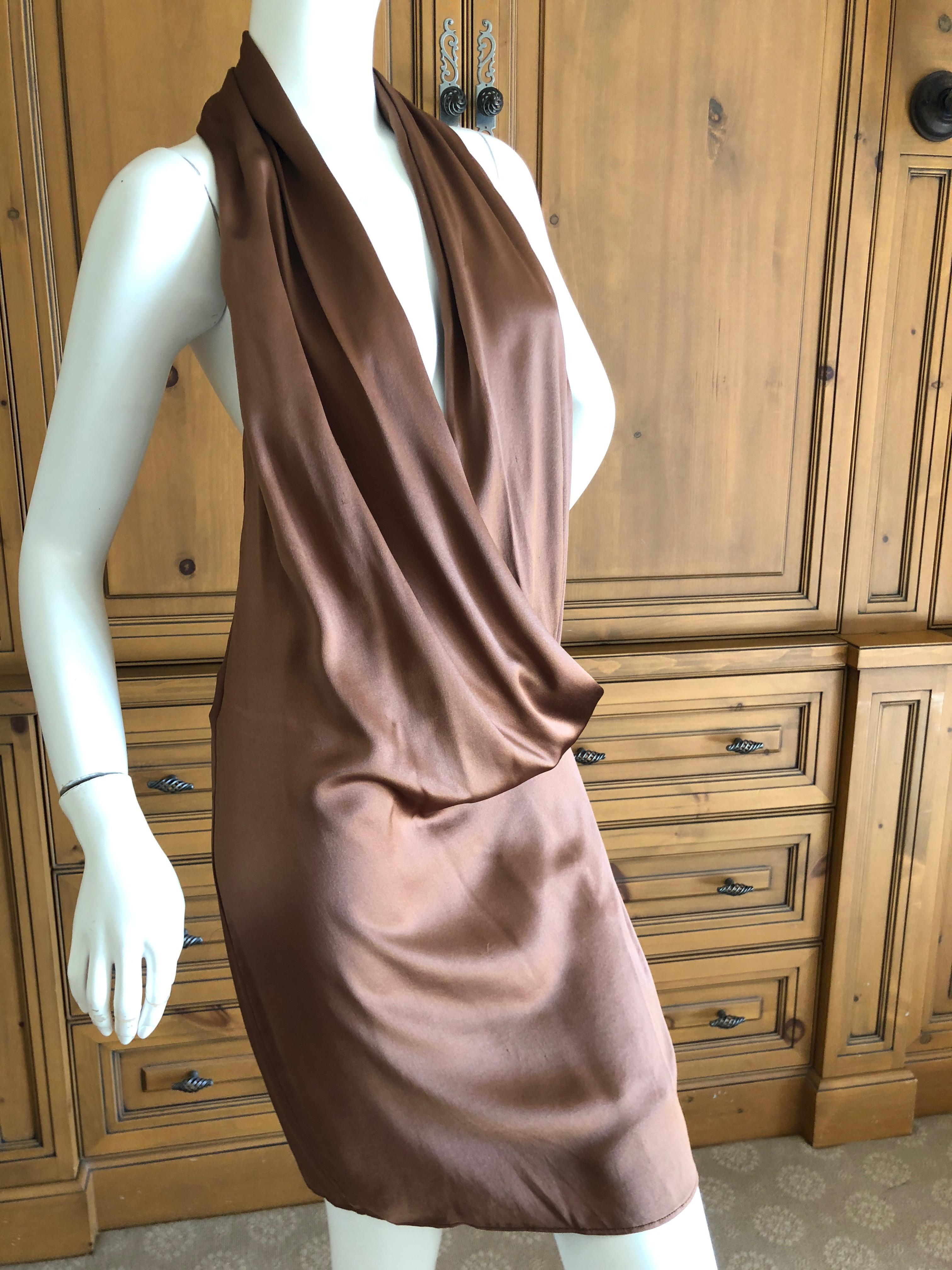 Hermes by Martin Margiela Duchesse Satin Low Cut Wrap Dress New with Tags.
This is so pretty, pure luxe.
Size 36
Bust 36