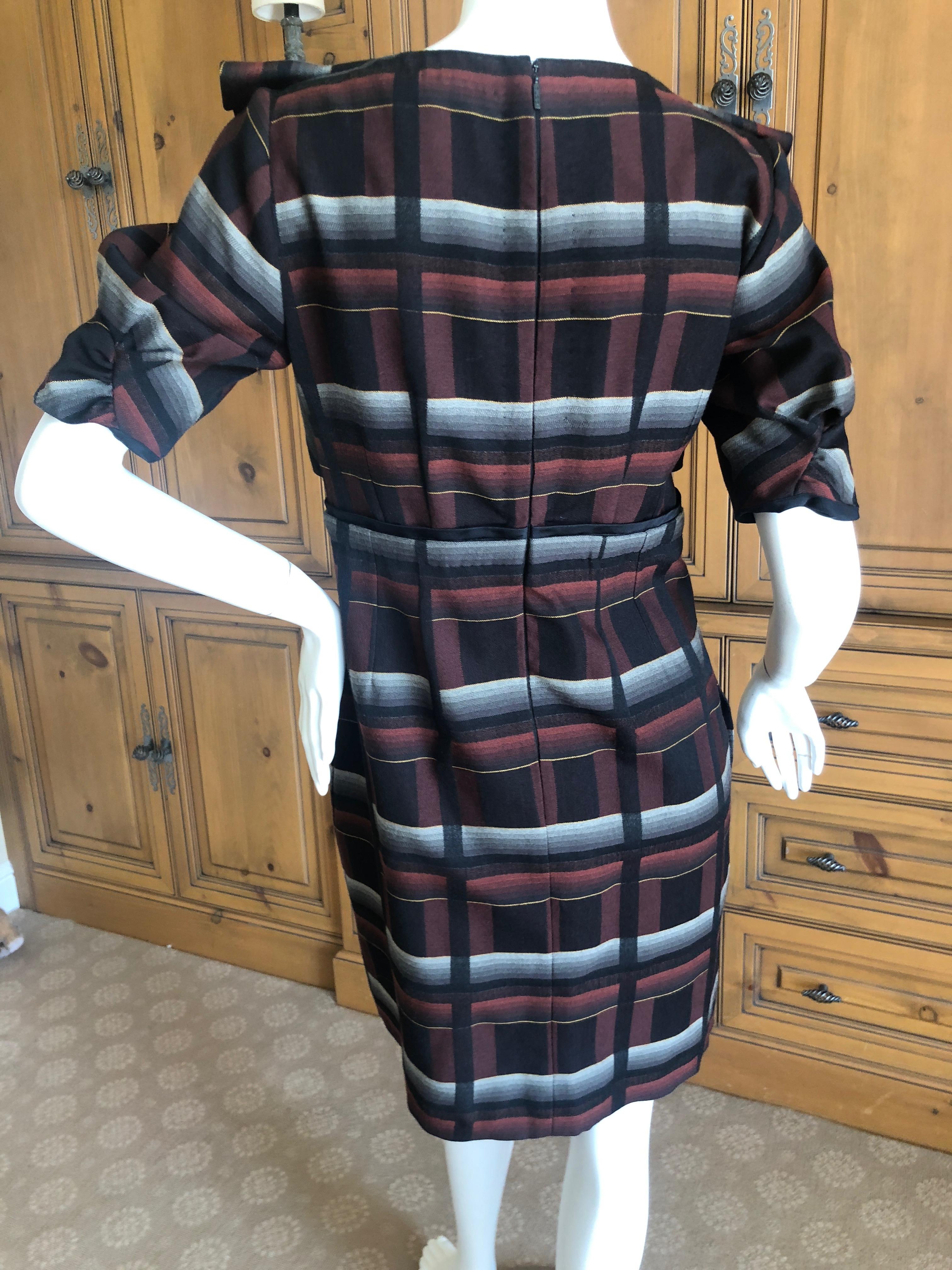 Gucci Origami Plaid Pattern Dress In Excellent Condition For Sale In Cloverdale, CA