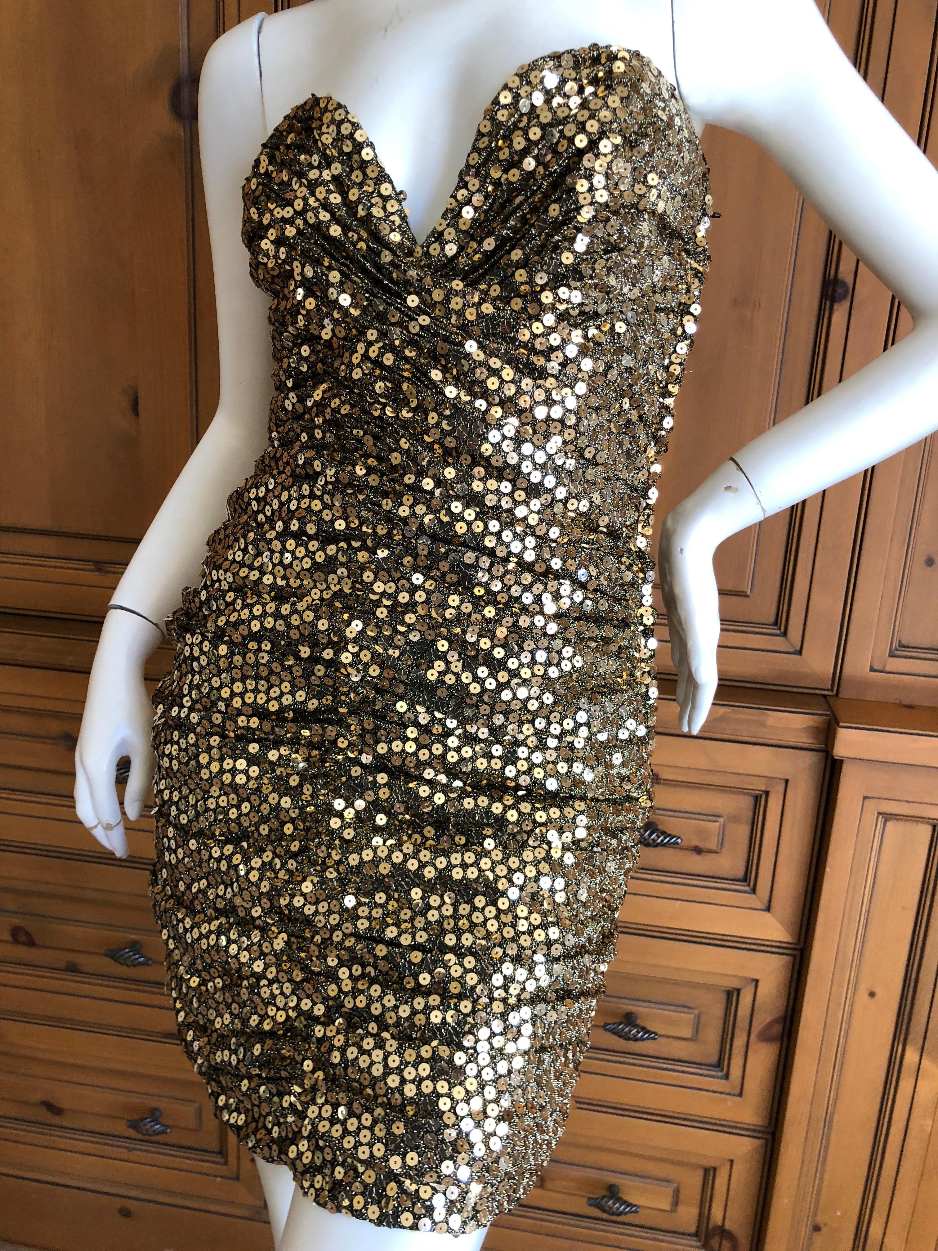Vicky Tiel Couture Paris Saks Fifth Avenue 80's Sequin Strapless Cocktail Dress
The witty quote was 