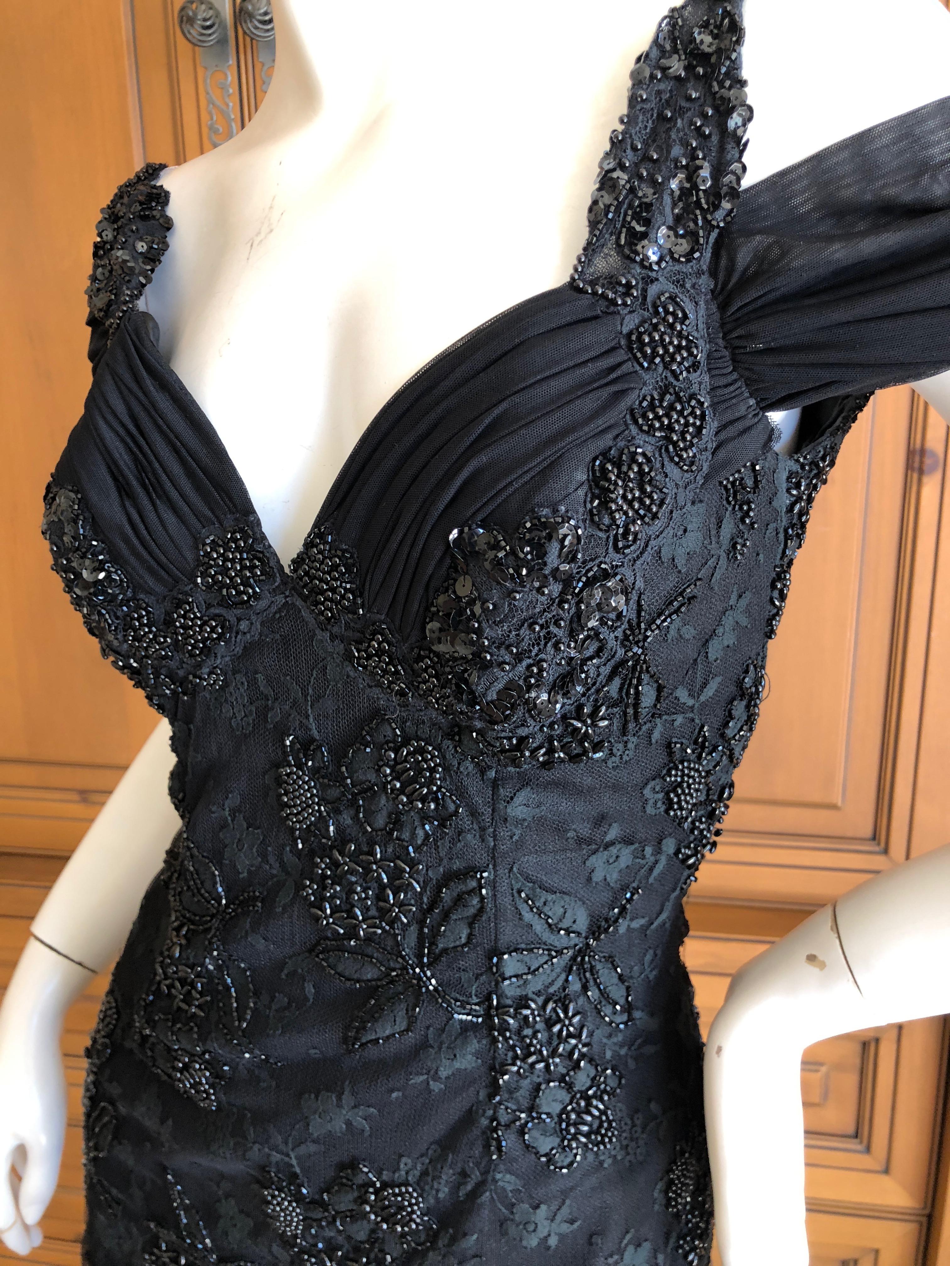 Women's or Men's Vicky Tiel Couture Paris Bergdorf Goodman 1980's Beaded Evening Cocktail Dress For Sale