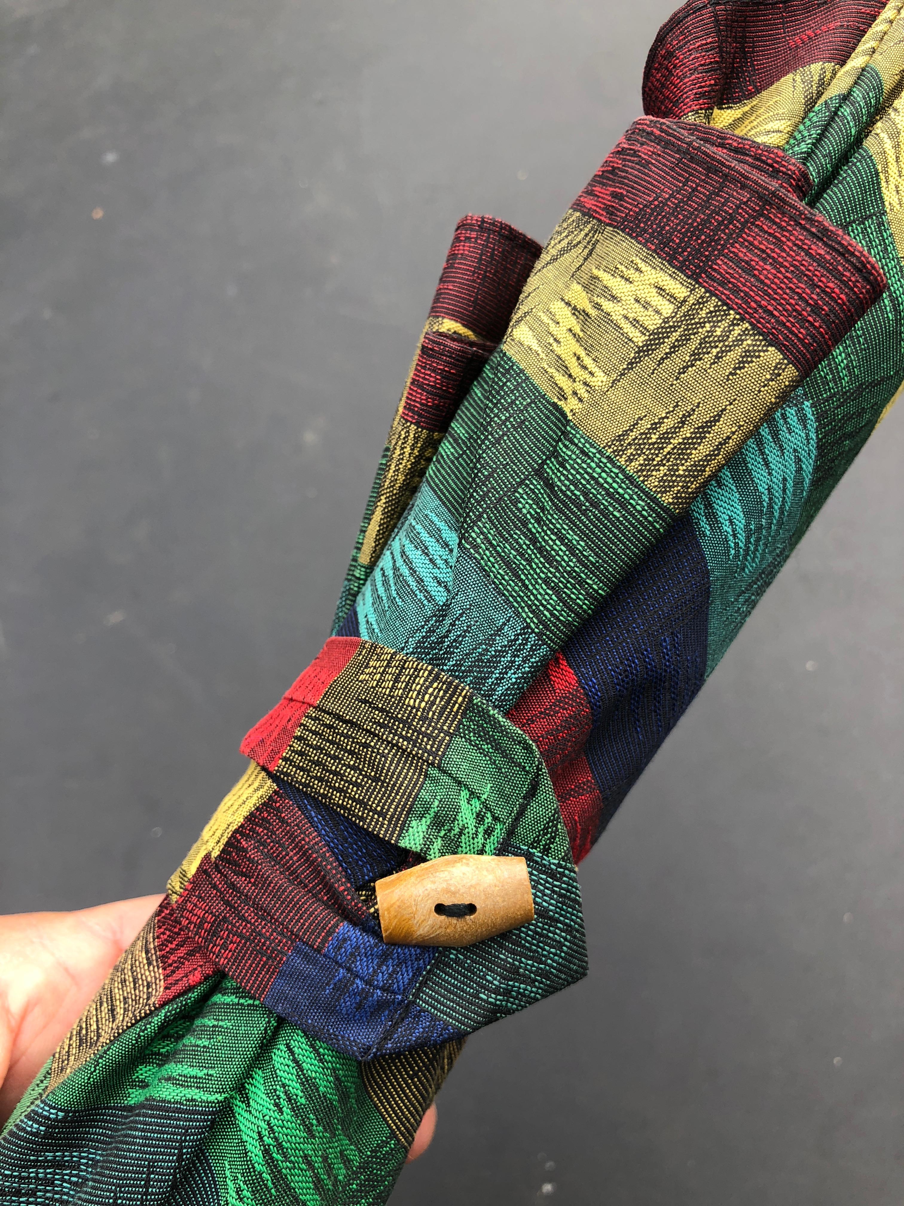 Missoni Vintage Large Wood Handled Umbrella For Sale 4