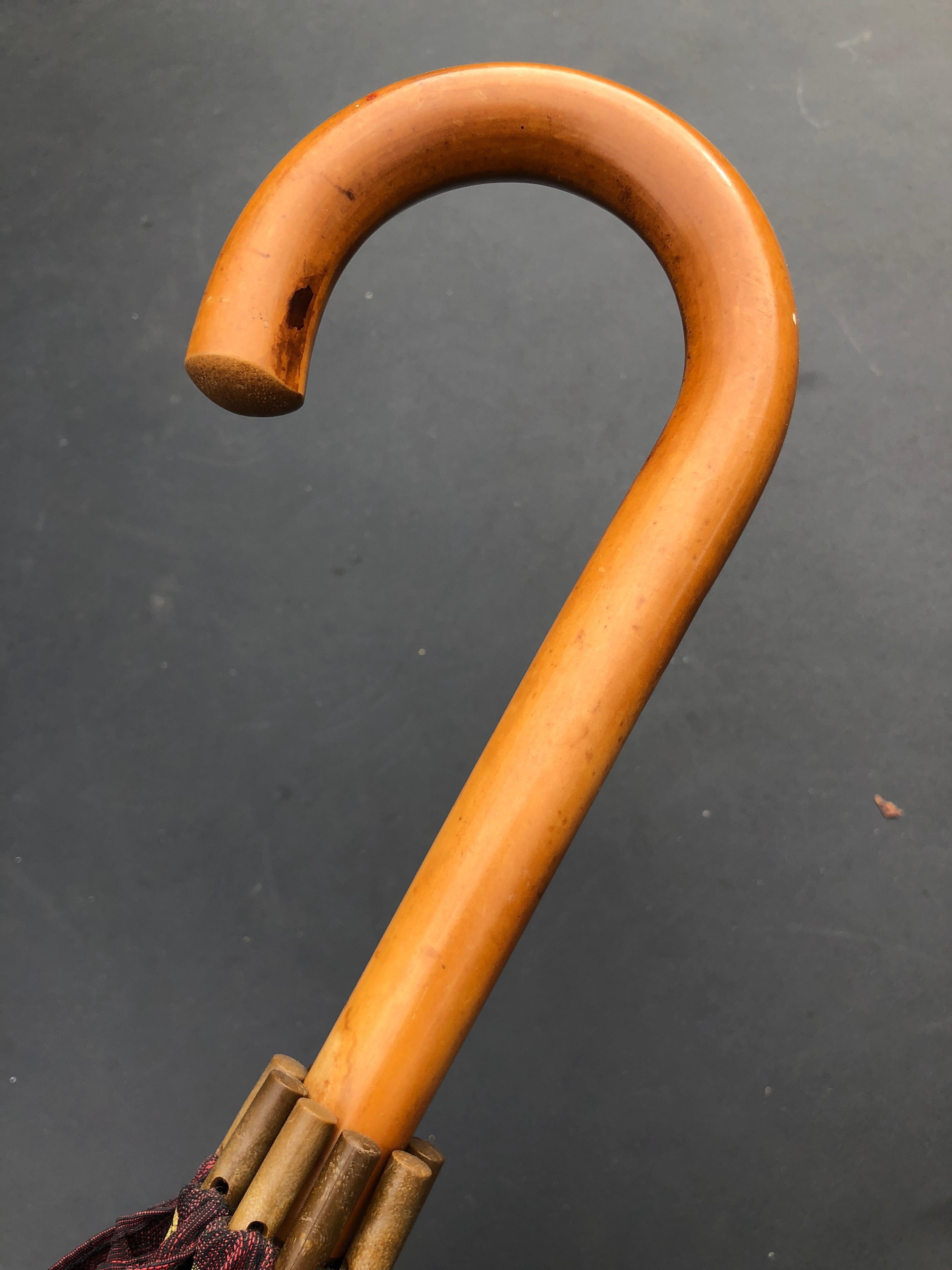 Missoni Vintage Large Wood Handled Umbrella For Sale 3