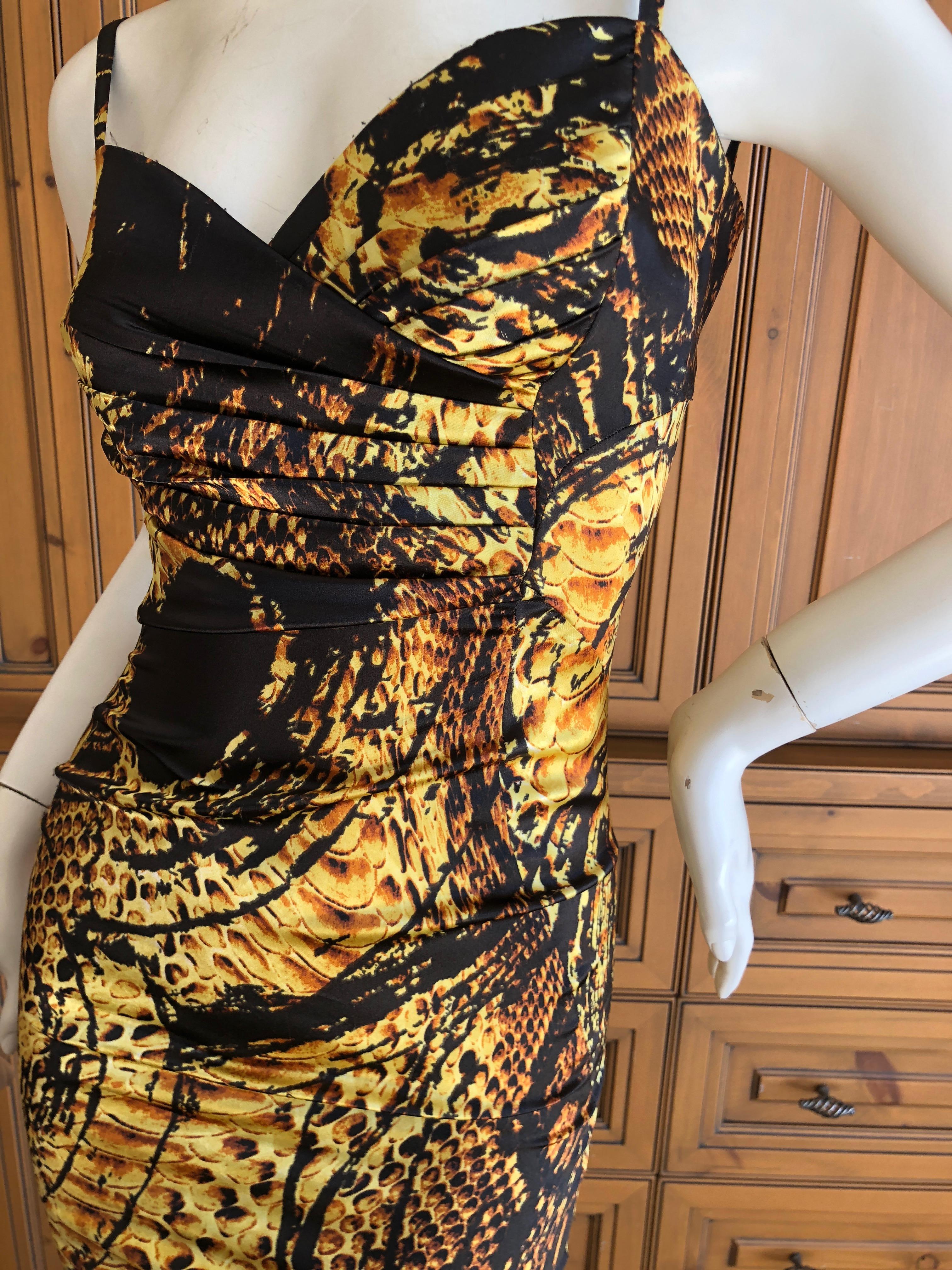 Roberto Cavalli Reptile Print Evening Dress for Just Cavalli For Sale 2