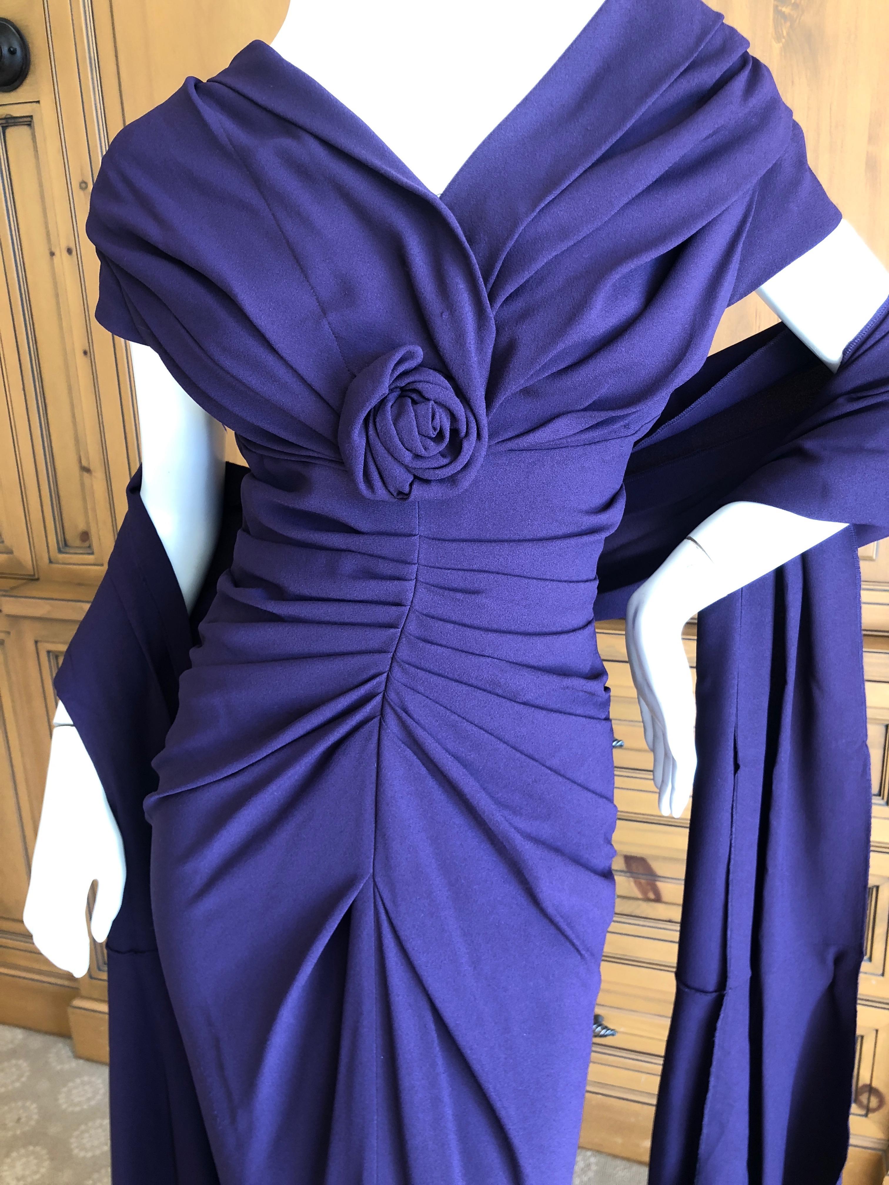 Christian Dior by John Galliano Purple Vintage Silk Lined Evening Dress w Shawl
This is so pretty, please use the zoom to see the details.
Size 38
 Bust 38