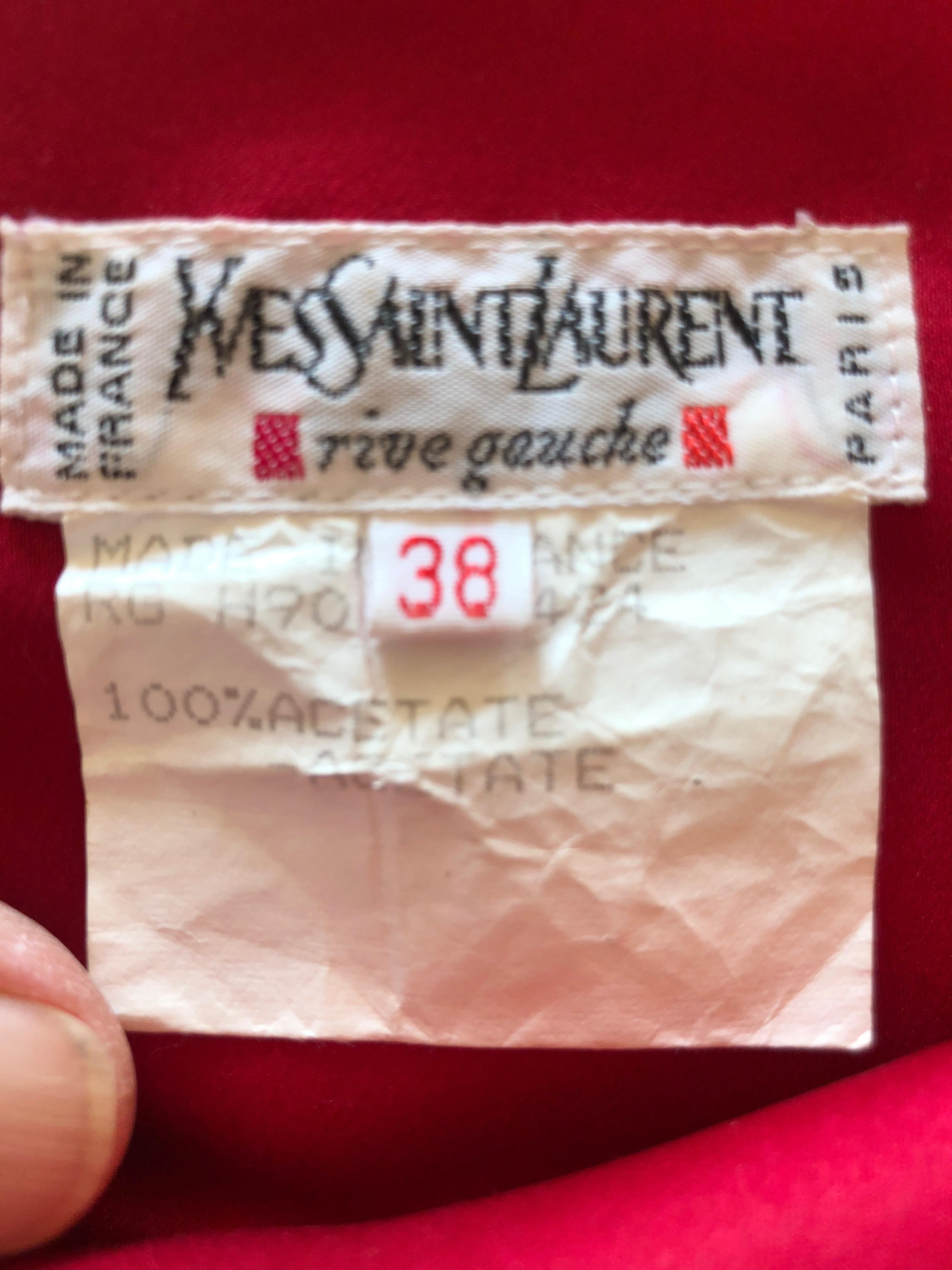 Yves Saint Laurent Rive Gauche '79 Colorful Brocade Bustle Back Cocktail Dress  For Sale 4
