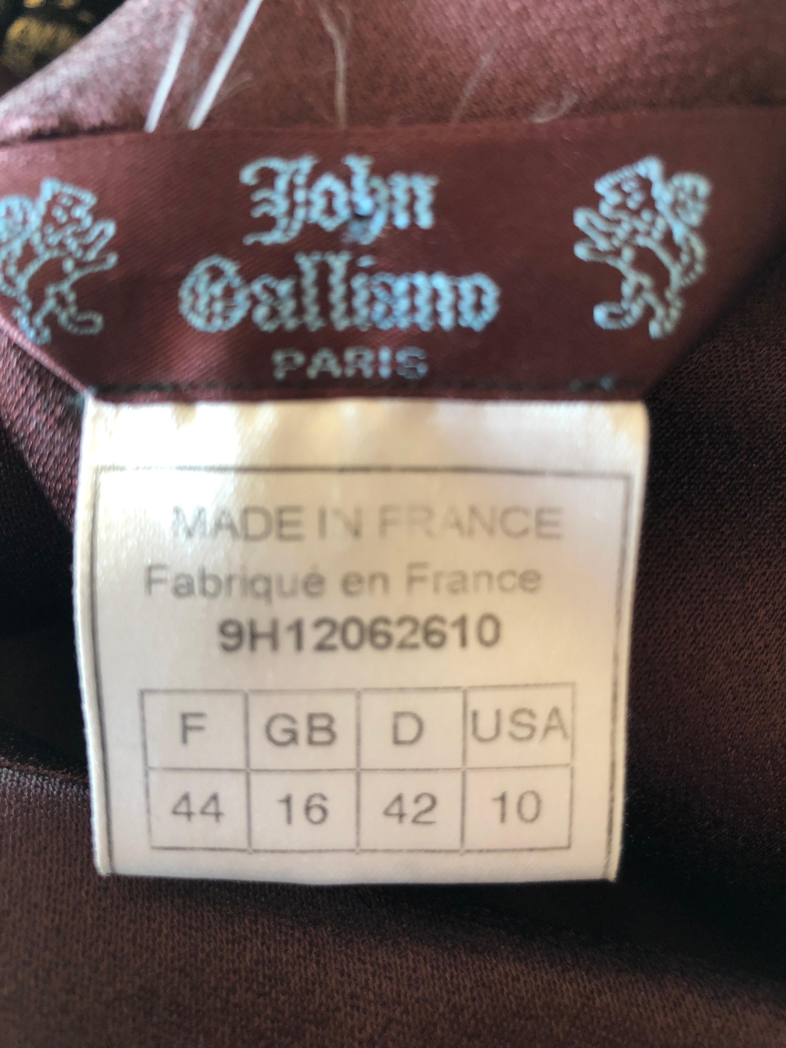  John Galliano 1990's Aubergine Cowl Collar Bias Cut Evening Dress Size 44 For Sale 4