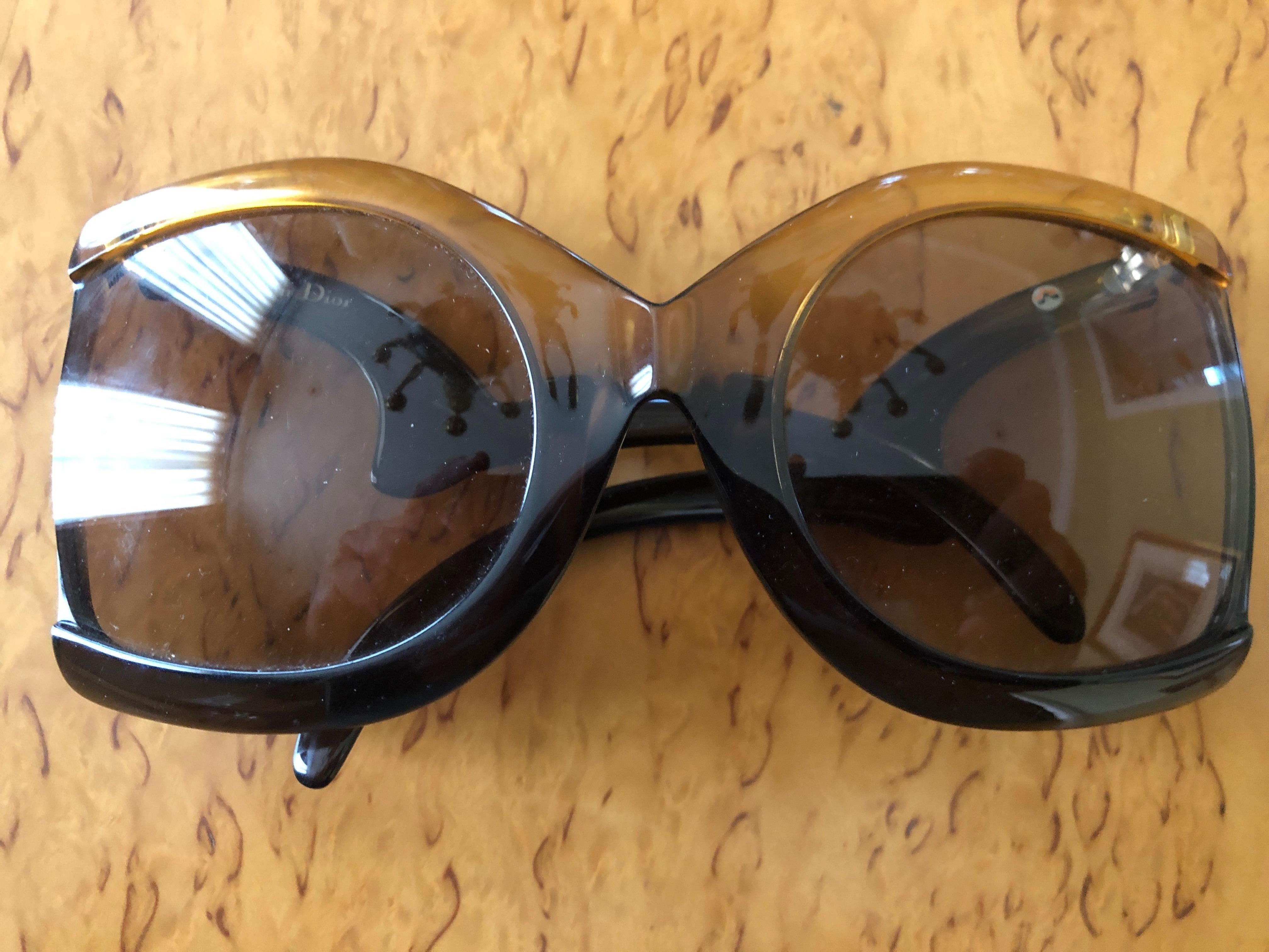Christian Dior Futuristic 70's Vintage Oversize Sunglasses  3