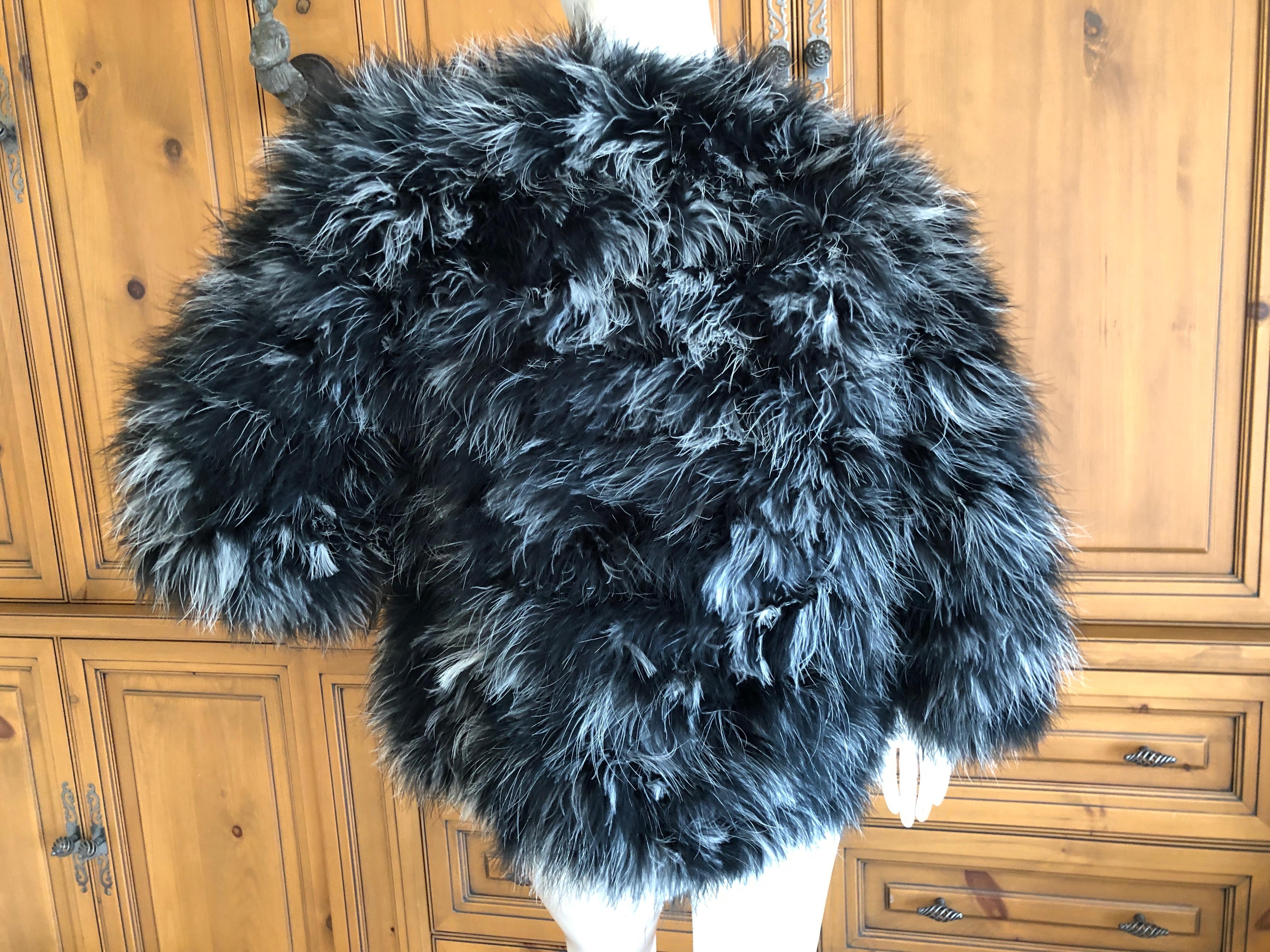 Yves Saint Laurent Rive Gauche 1970's Maribou Ostrich Feather Chubby Jacket For Sale 2