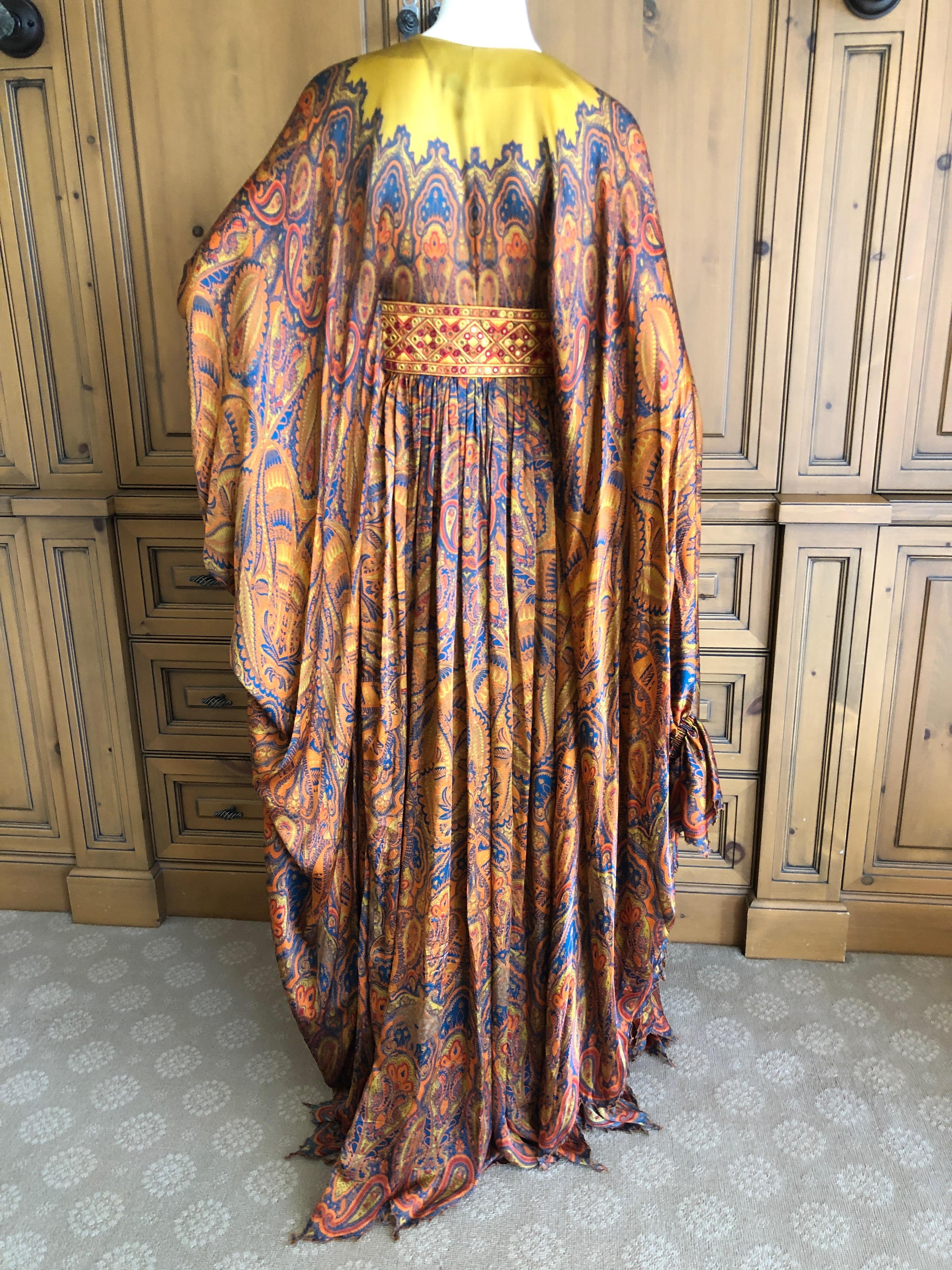 Alexander McQueen Spring 2011 Embellished Paisley Silk Caftan New Tags For Sale 1