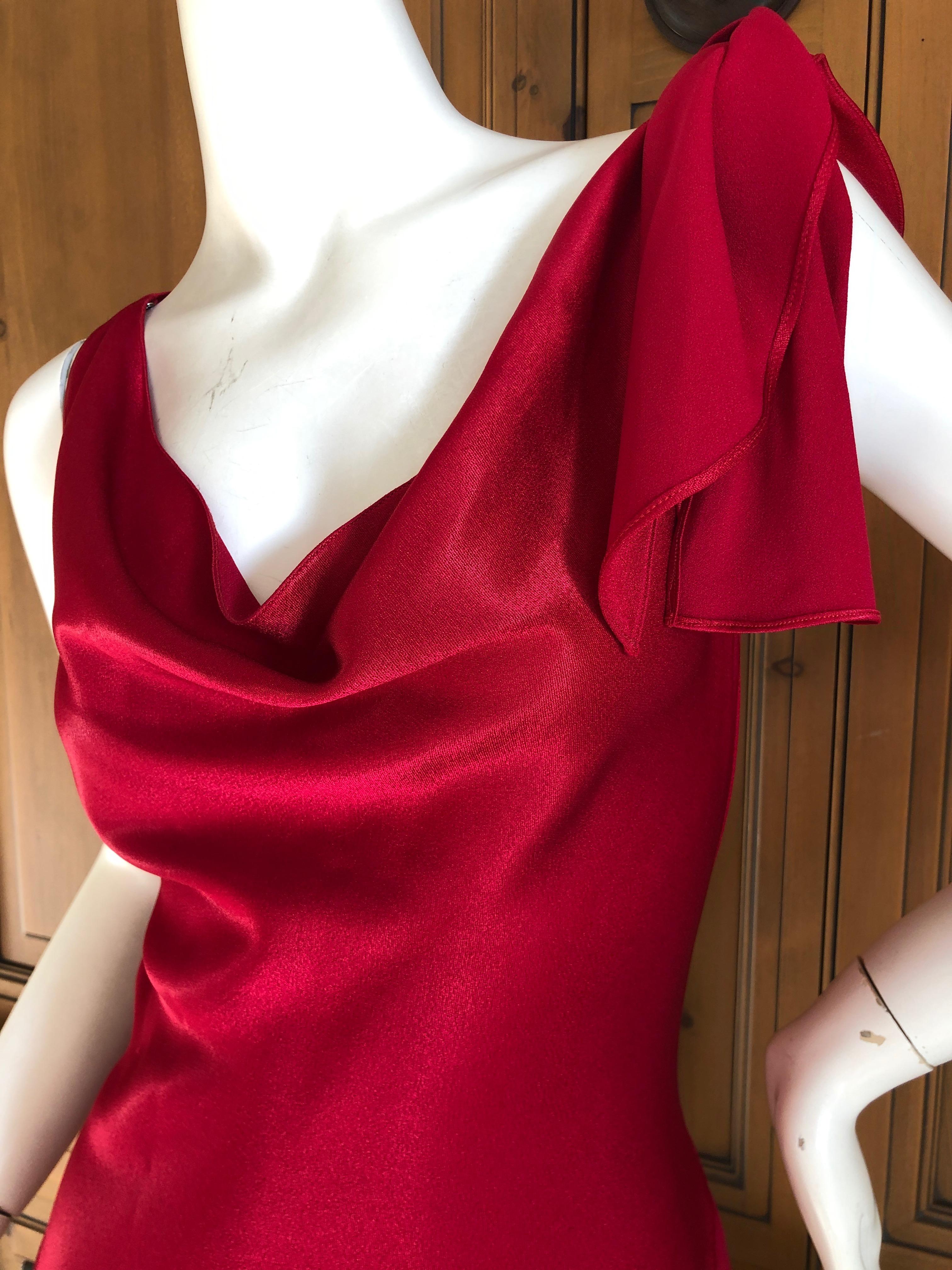 John Galliano Bias Cut Diamond Pattern 1990's Red Cocktail Dress In Excellent Condition In Cloverdale, CA