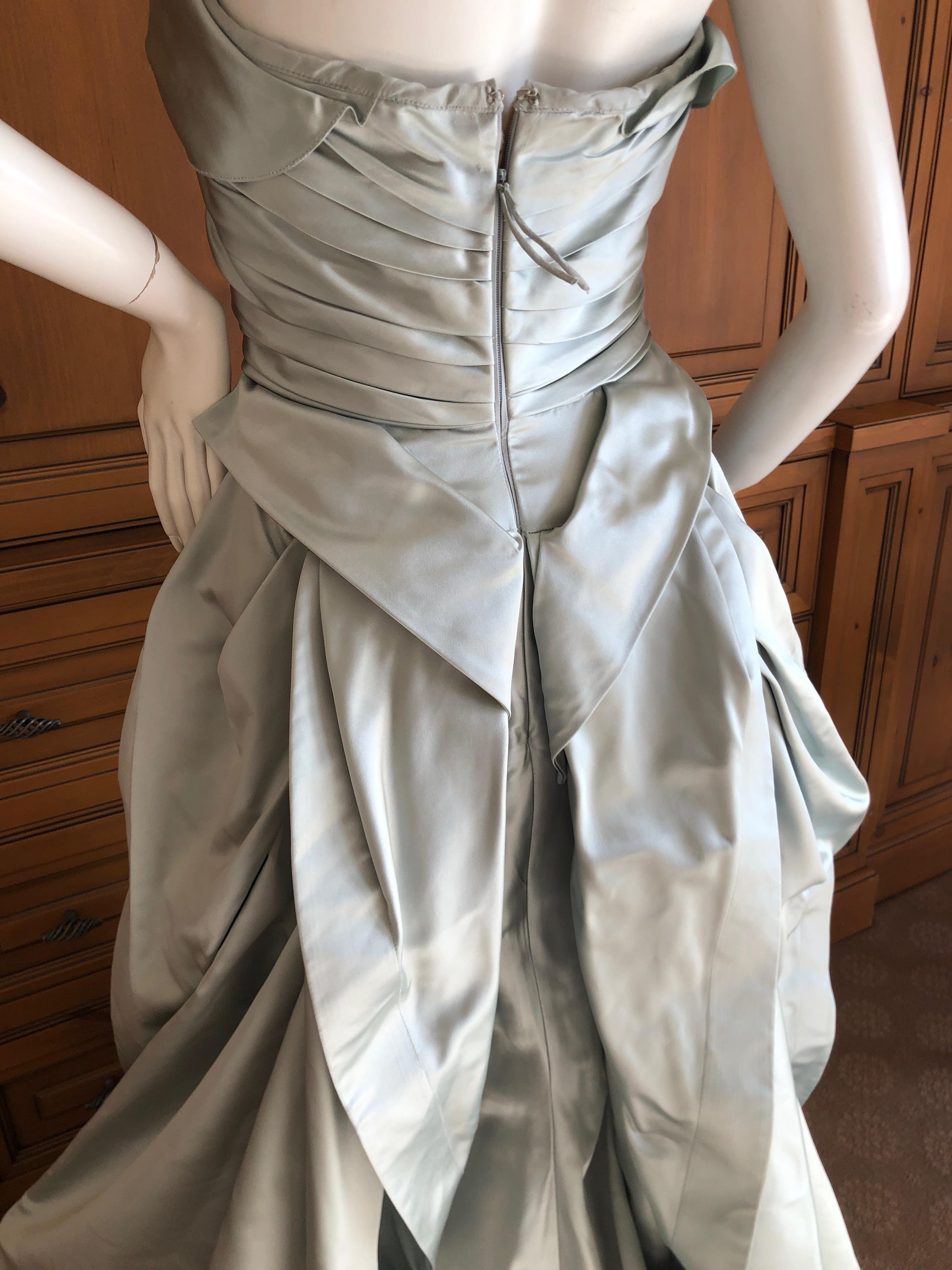 Oscar de la Renta 2014 Met Ball Silver Strapless Ballgown Homage Charles James 6