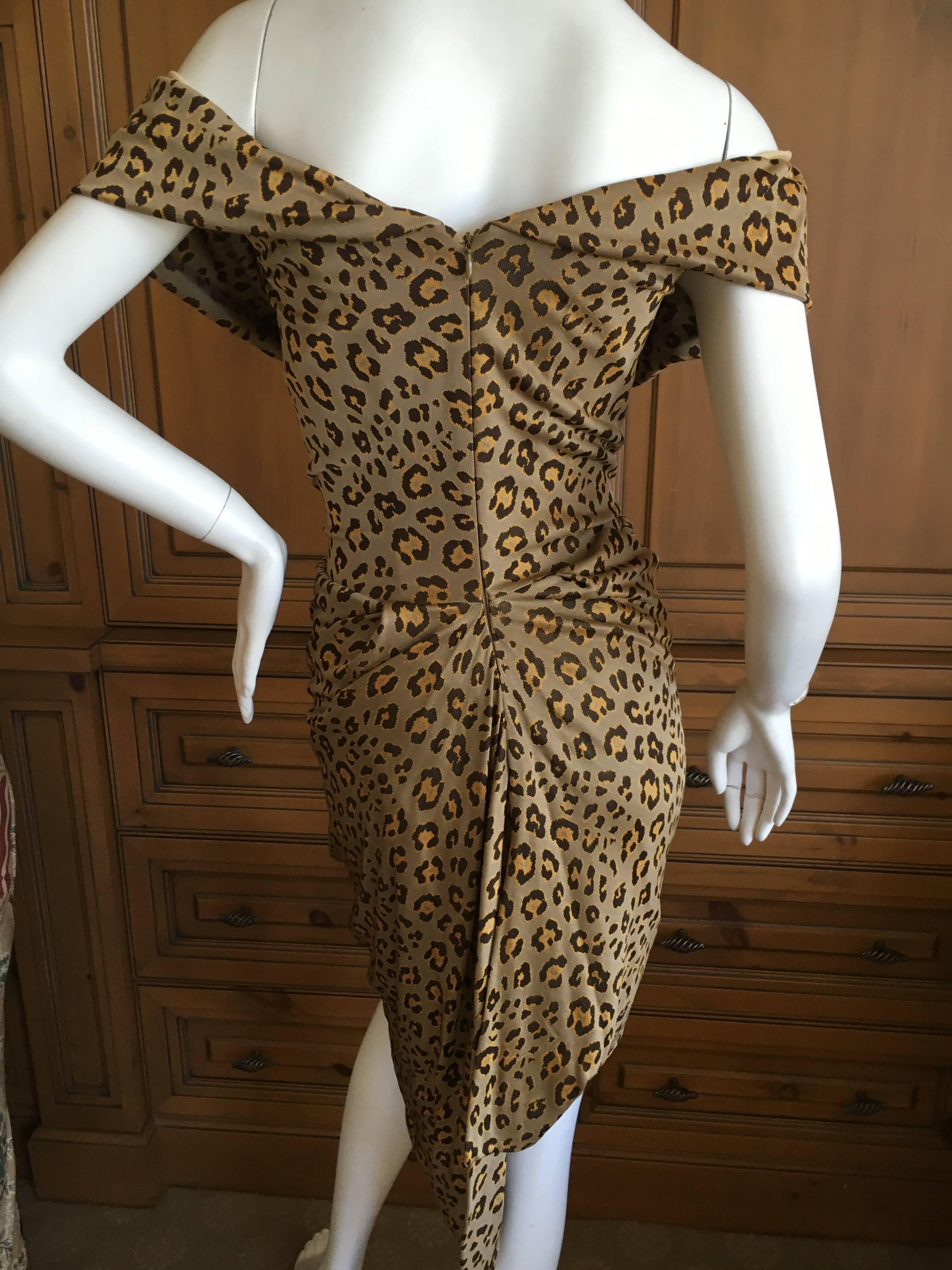 Vivienne Westwood Red Label Leopard Print Dress with Built In Corset In Excellent Condition In Cloverdale, CA
