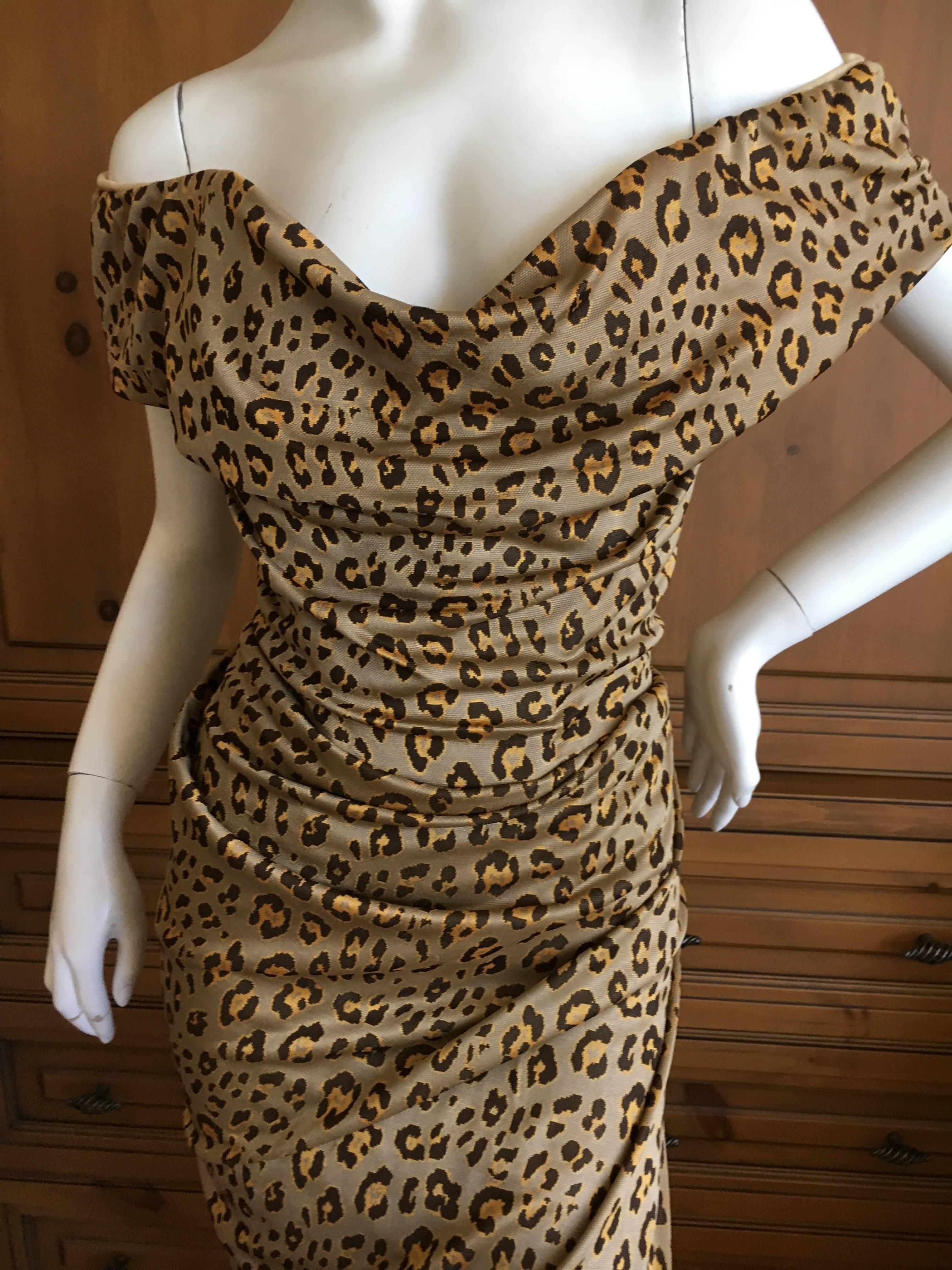 Women's Vivienne Westwood Red Label Leopard Print Dress with Built In Corset