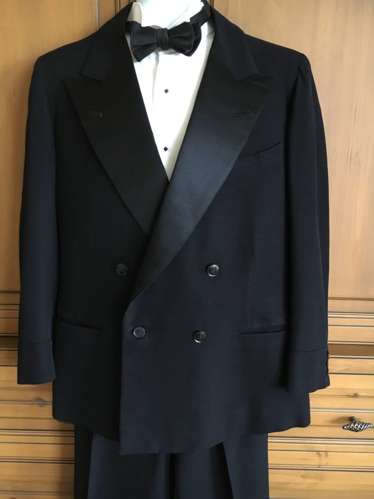 1936 Gentleman's Peak Satin Lapel Tuxedo from Society Tailor F.L. Dunne ...