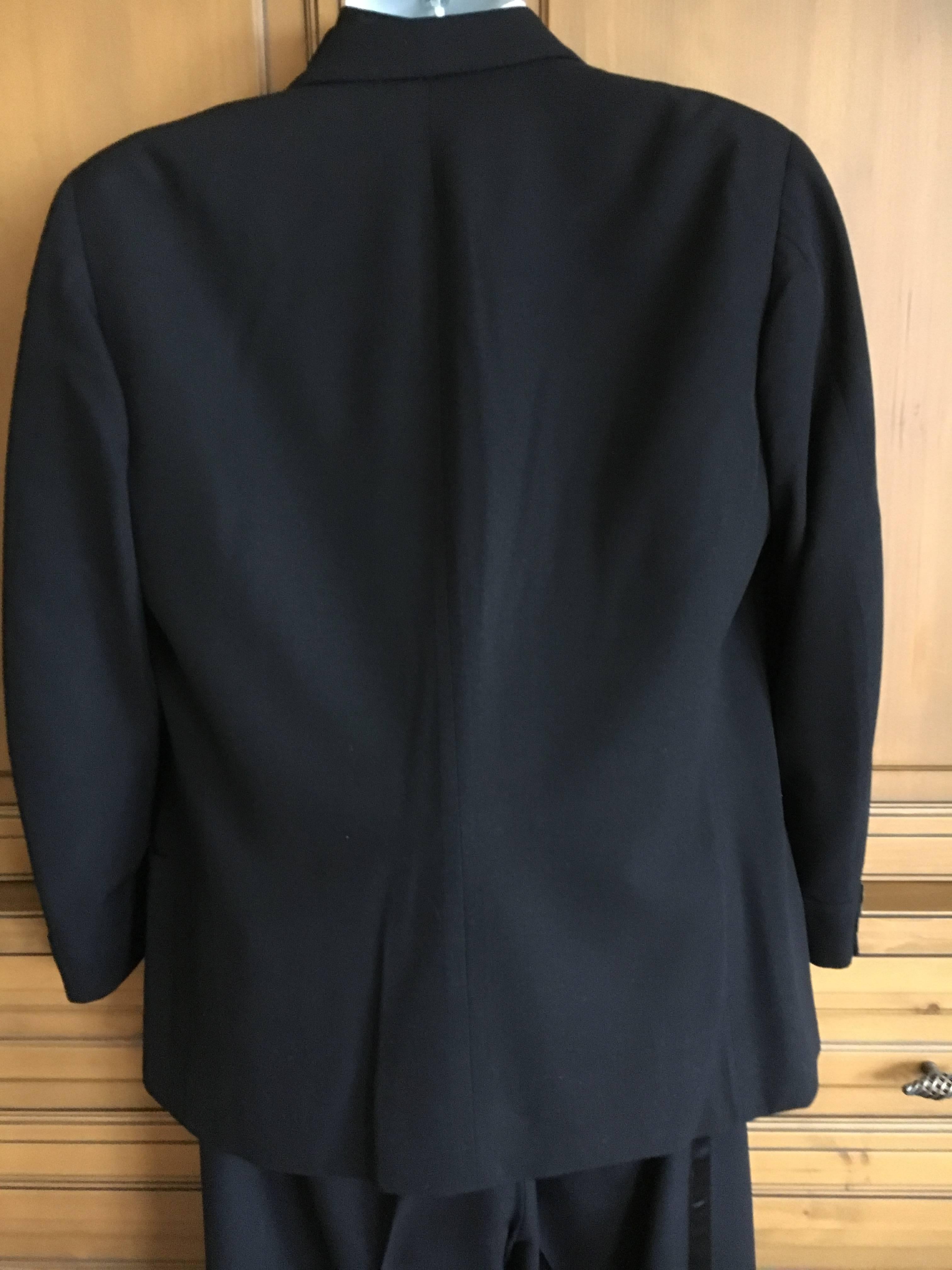 Men's 1936 Gentleman's Peak Satin Lapel Tuxedo from Society Tailor F.L. Dunne & Co. NY For Sale