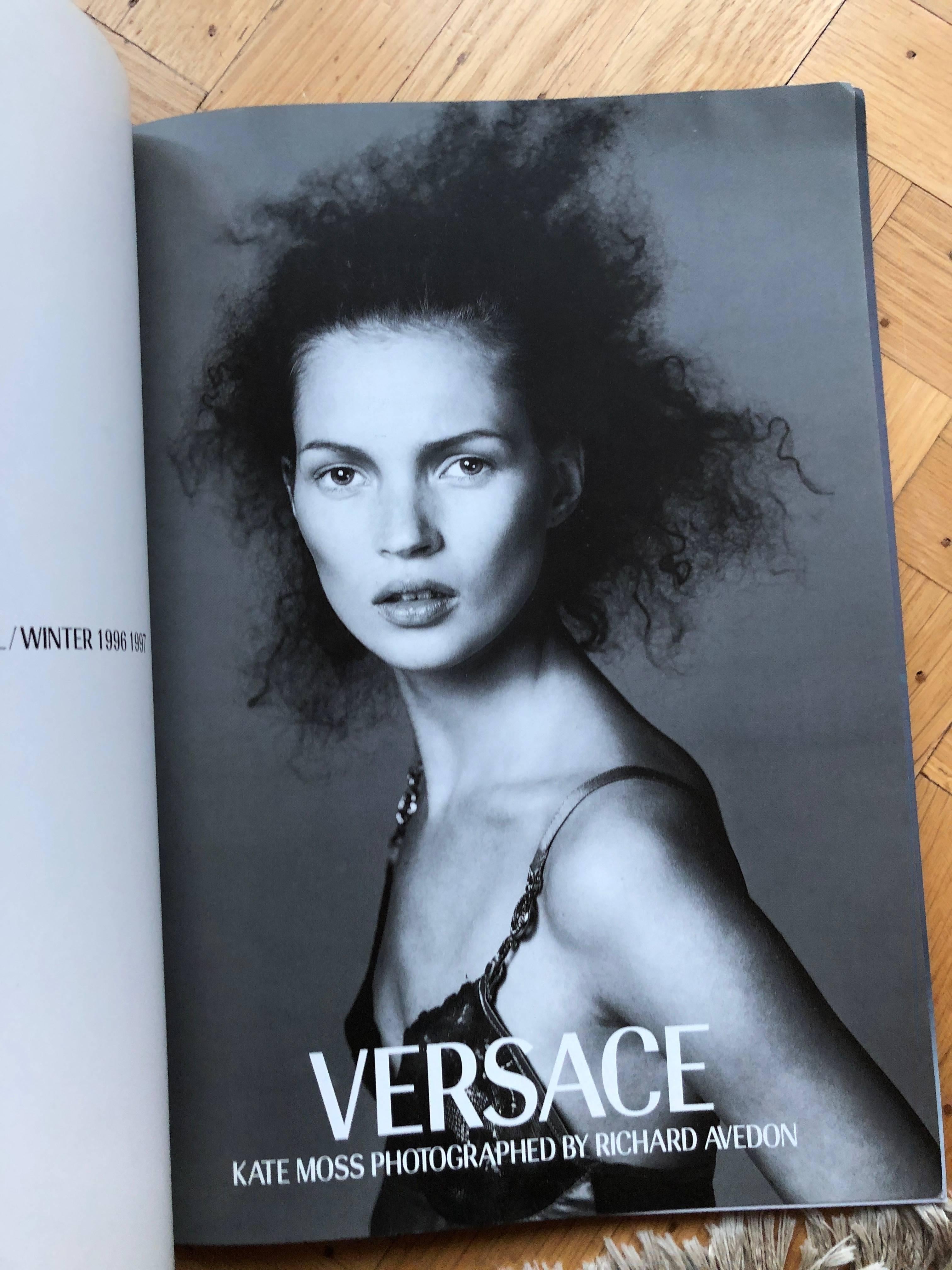 Versace Book No 31 Kate Moss by Richard Alvedon Autumn 1996-97
Gianni Versace documented every collection in the beginning of his career , hiring the best photographers and stylists.
This book is all Kate Moss photographed by Avedon.