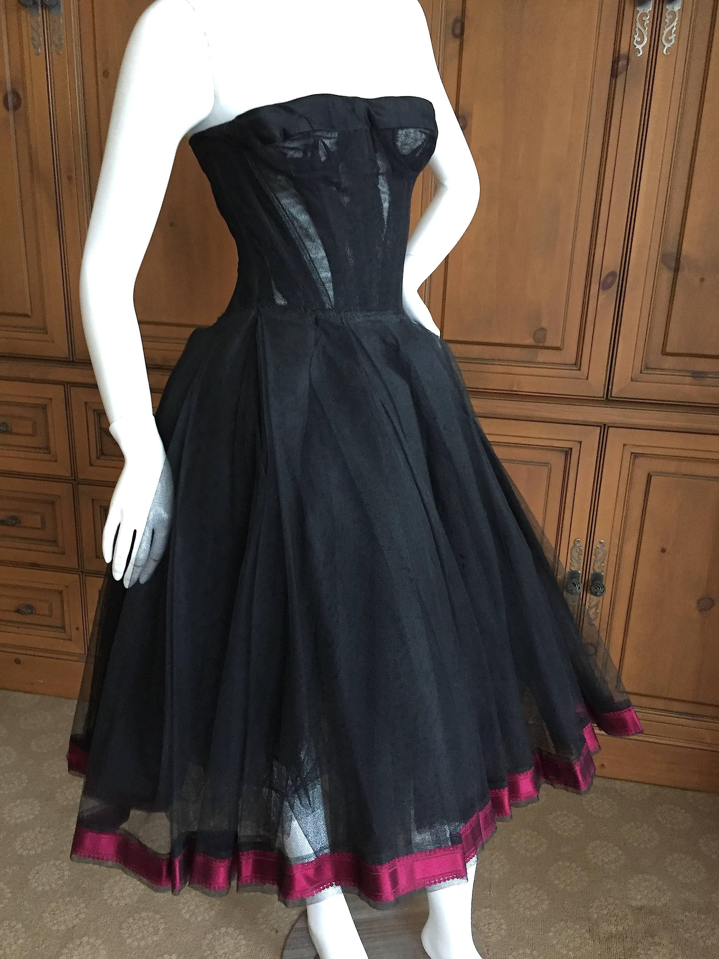 vintage christian dior bustier dress