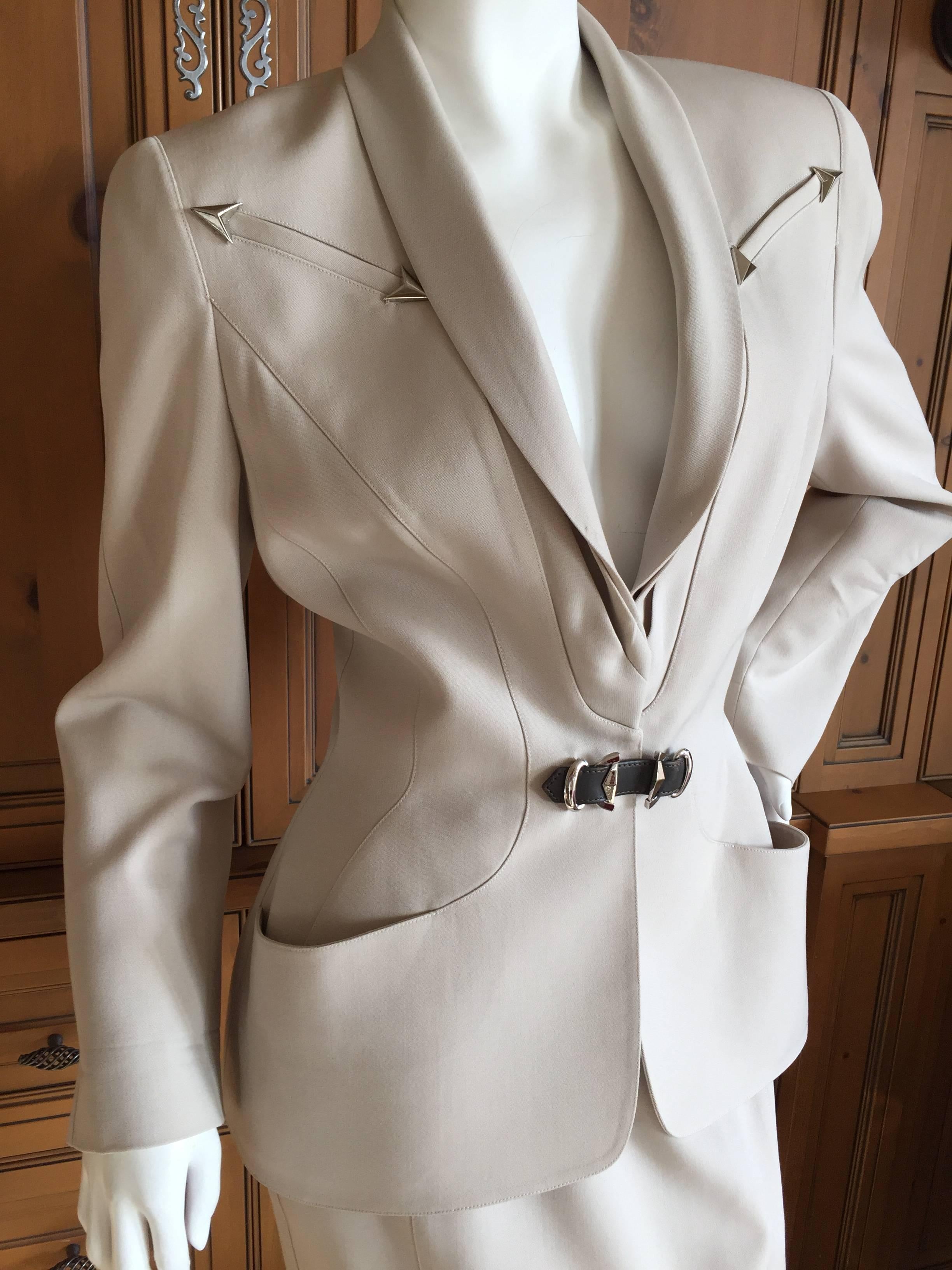 Women's Thierry Mugler Vintage Western Style Skirt Suit