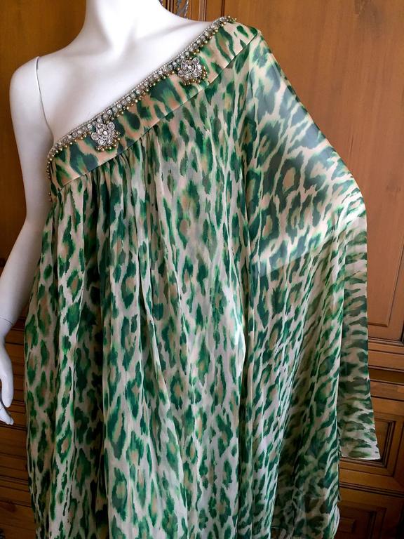 Christian Dior by Galliano Embellished Silk Indian "Sari" Style Leopard