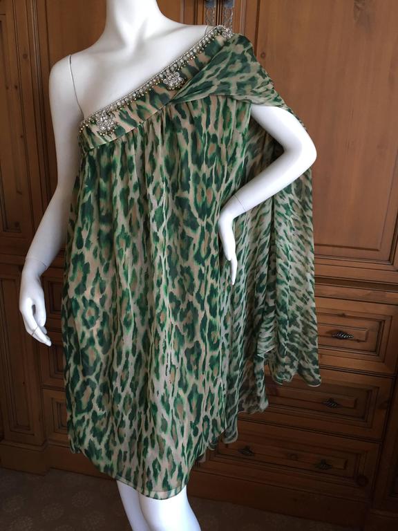 Christian Dior by Galliano Embellished Silk Indian "Sari" Style Leopard