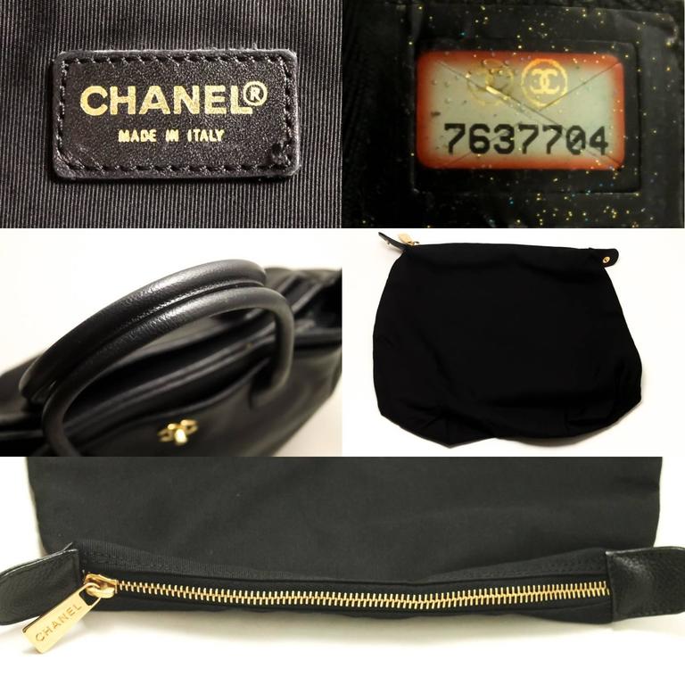 Authentic CHANEL Executive Tote Shoulder Bag Black Soft Caviar Leather