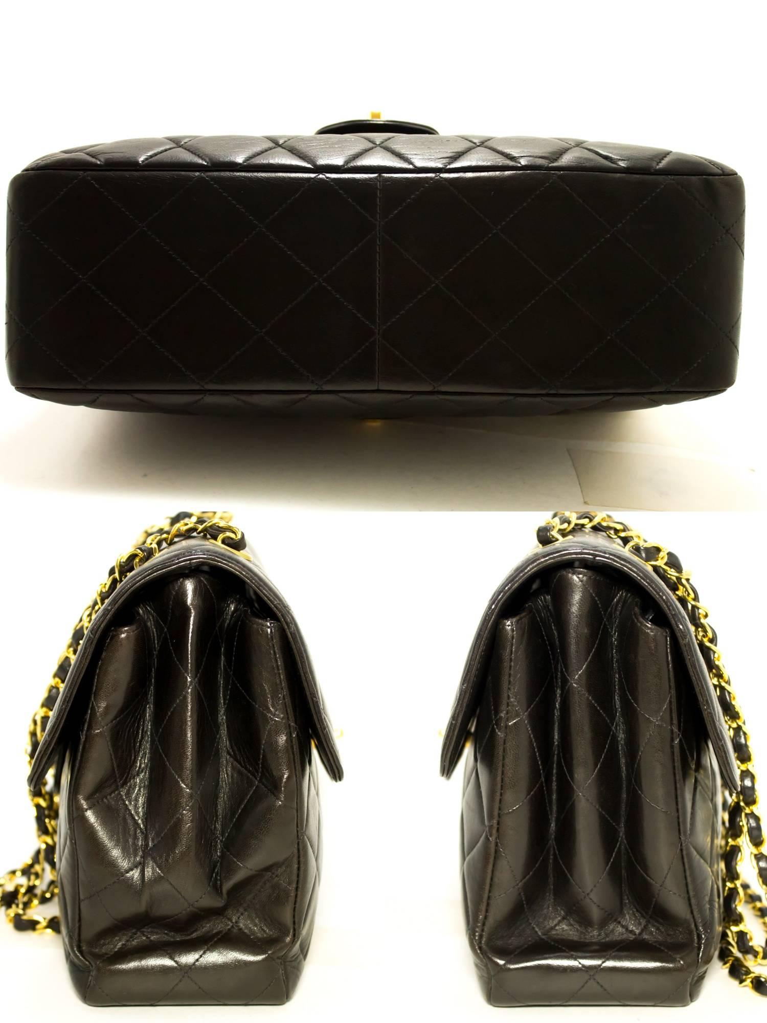 CHANEL Double Face Chain Shoulder Bag Black Quilted Flap Lambskin In Good Condition In Takamatsu-shi, JP