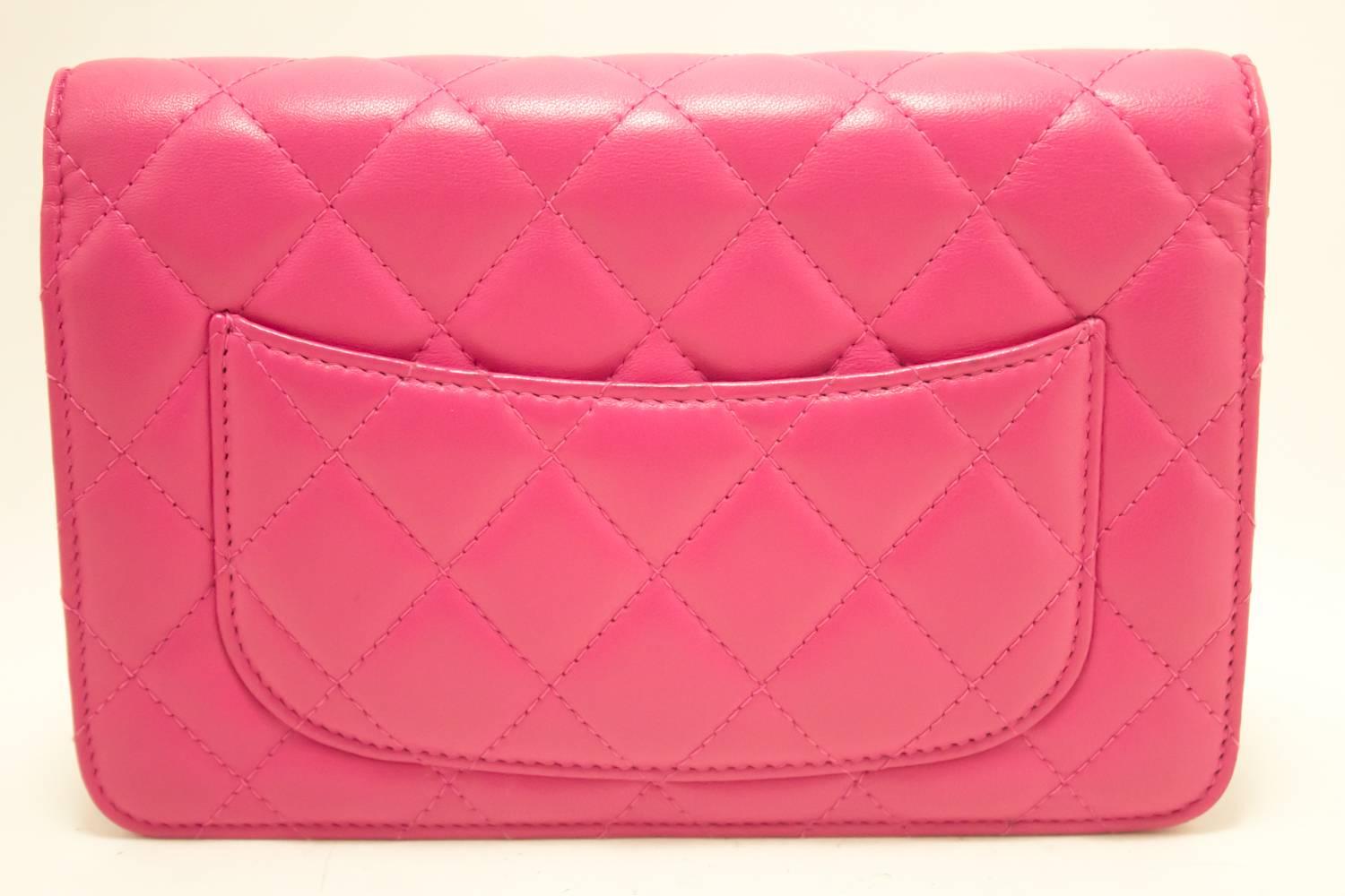 hot pink chanel wallet